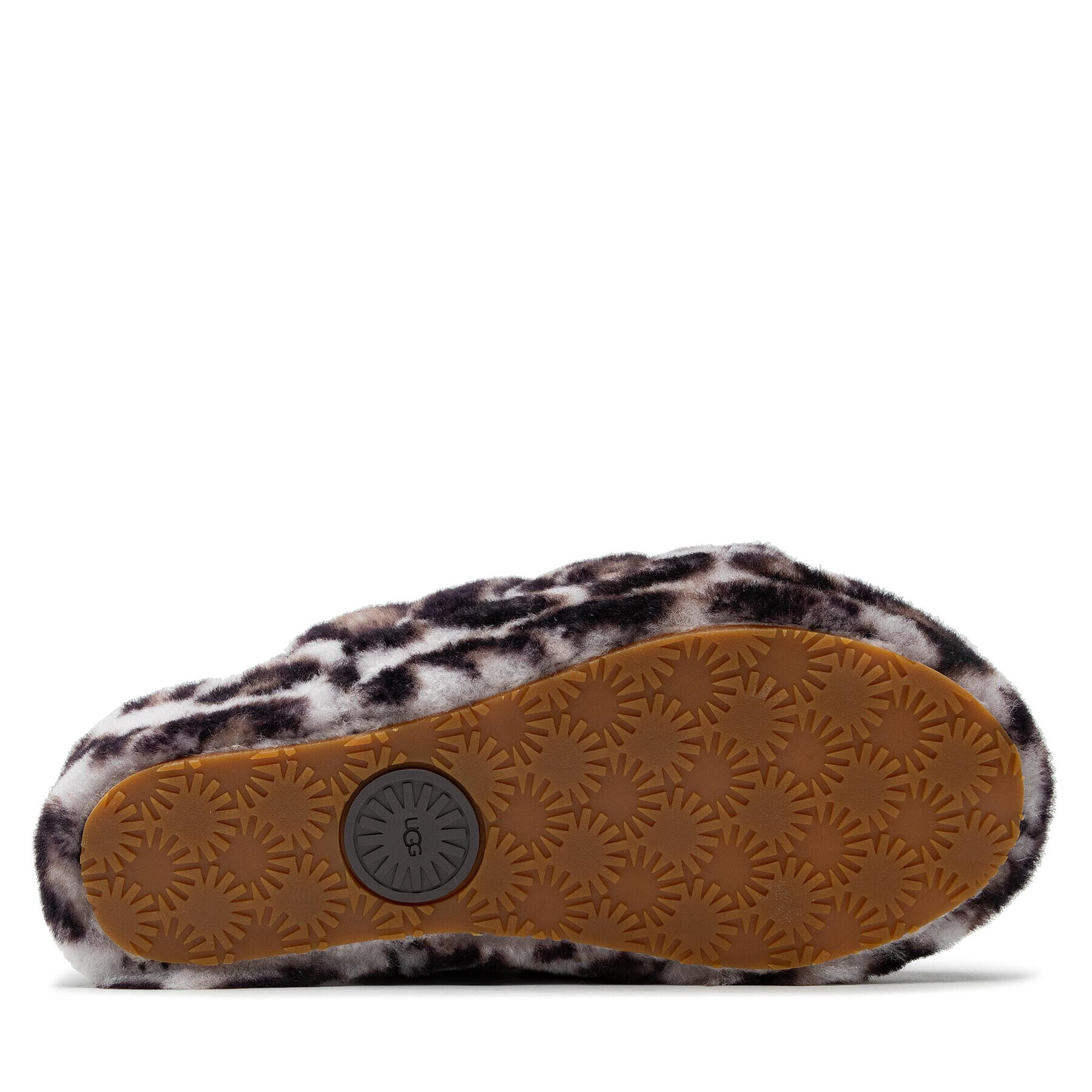 Ugg Bačkory W Fluff Yeah Slide Panthr Print 1120903 Hnědá - Pepit.cz