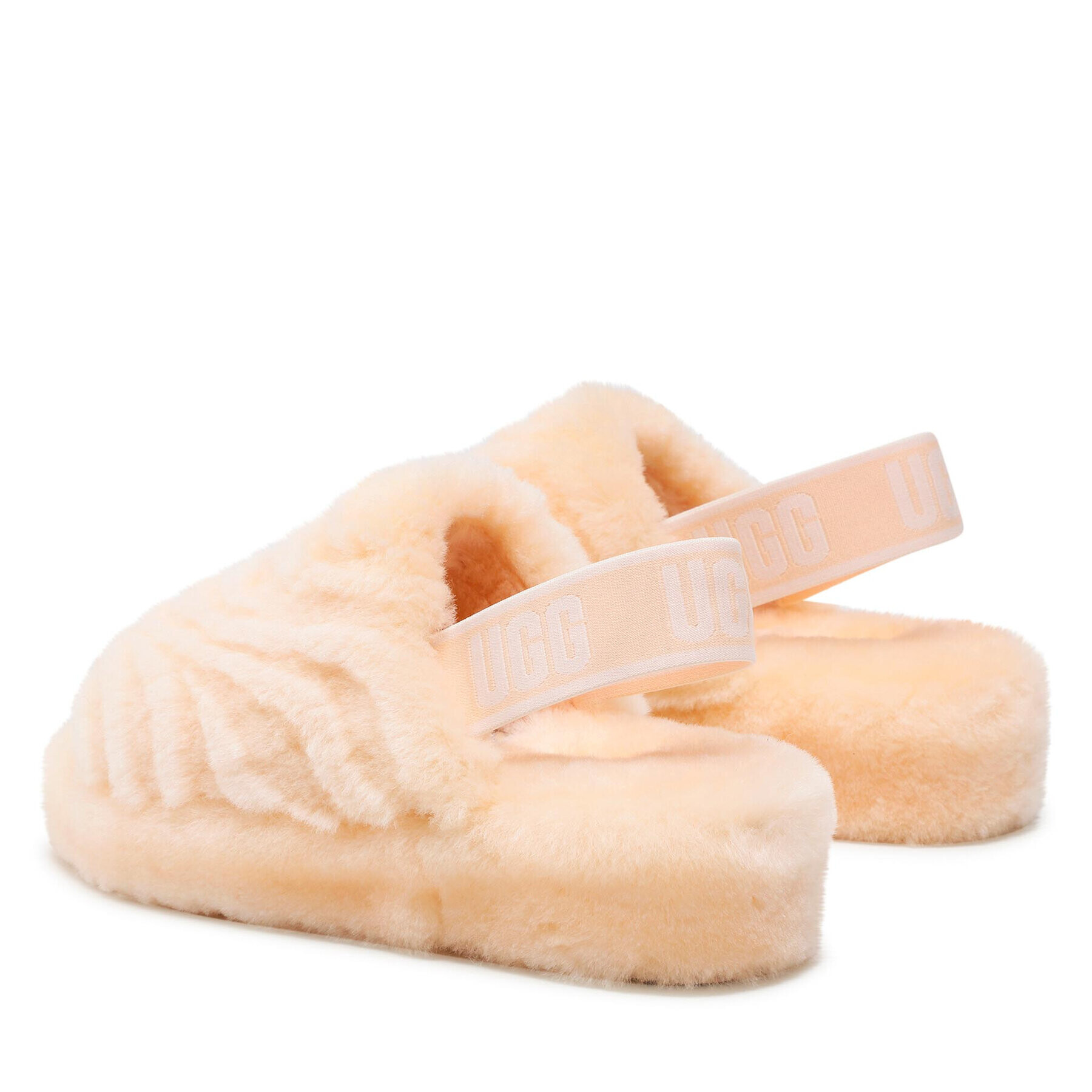 Ugg Bačkory W Fluff Yeah Wavy 1125009 Růžová - Pepit.cz