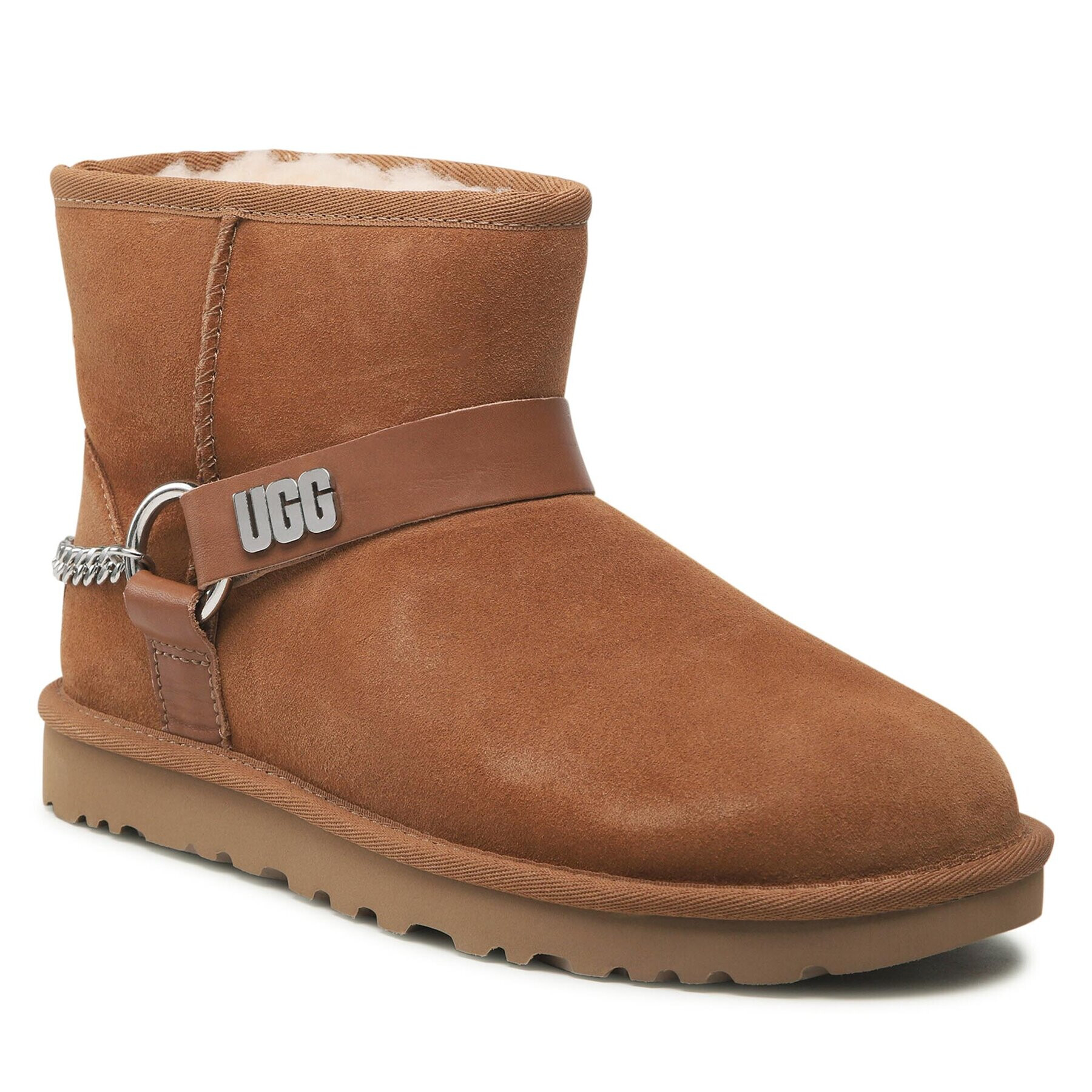 Ugg Boty W Classic Mini Chains II 1135090 Hnědá - Pepit.cz