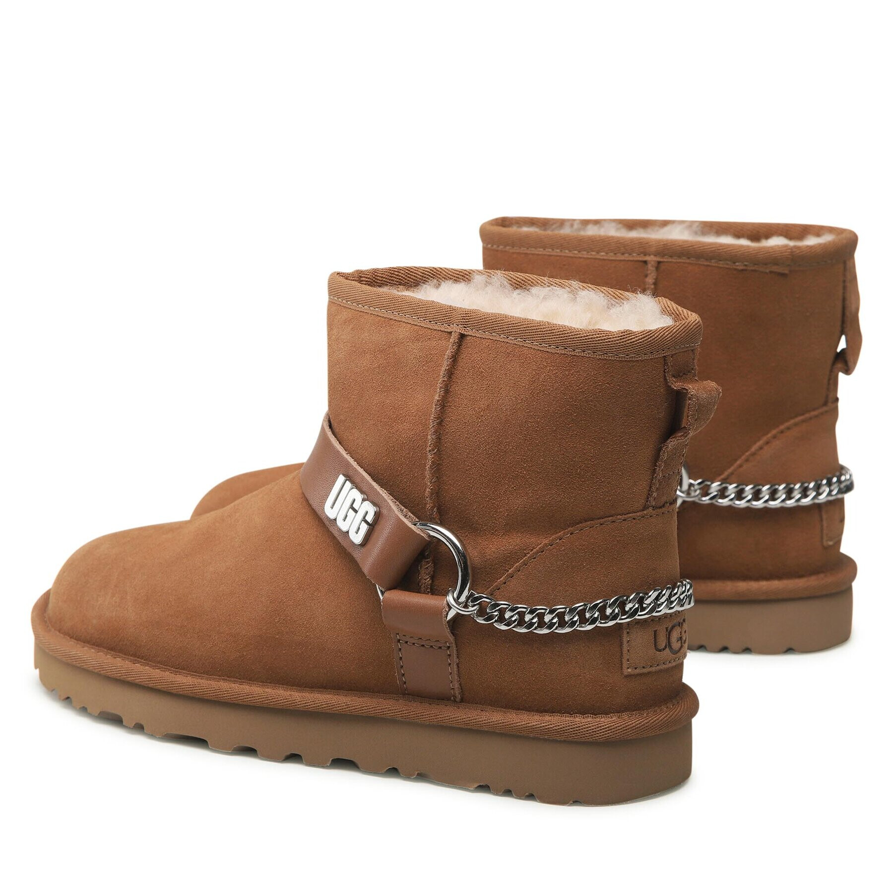 Ugg Boty W Classic Mini Chains II 1135090 Hnědá - Pepit.cz