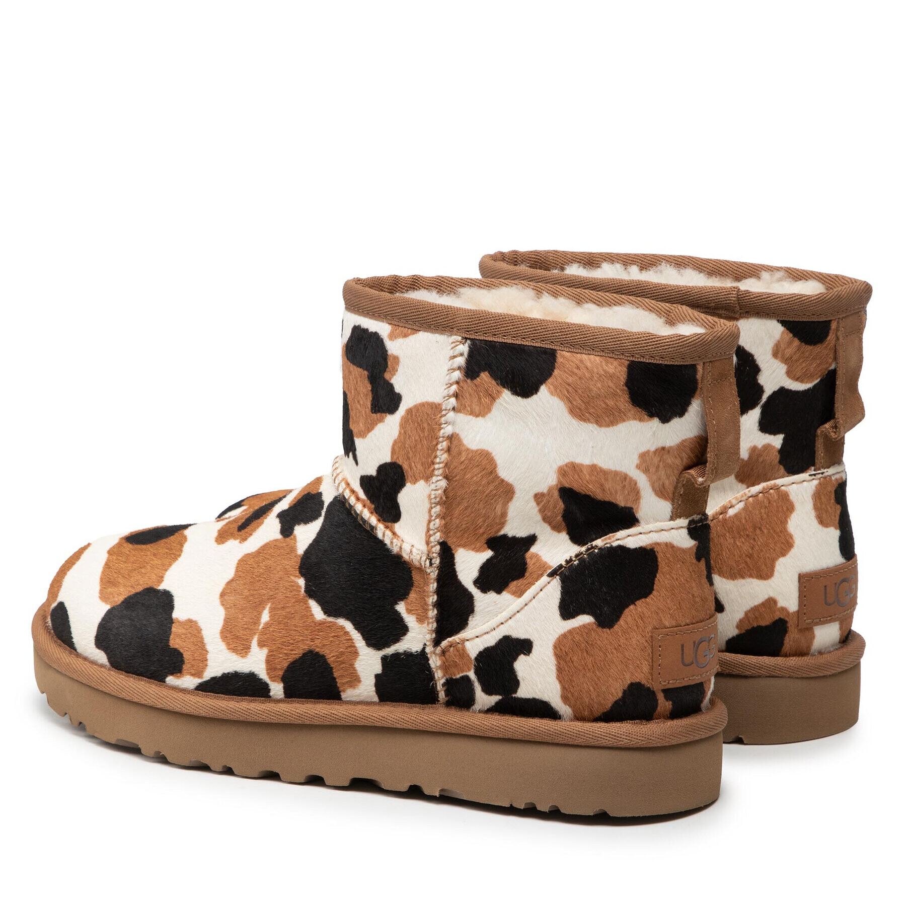 Ugg Boty W Classic Mini Cow Print 1123353 Hnědá - Pepit.cz