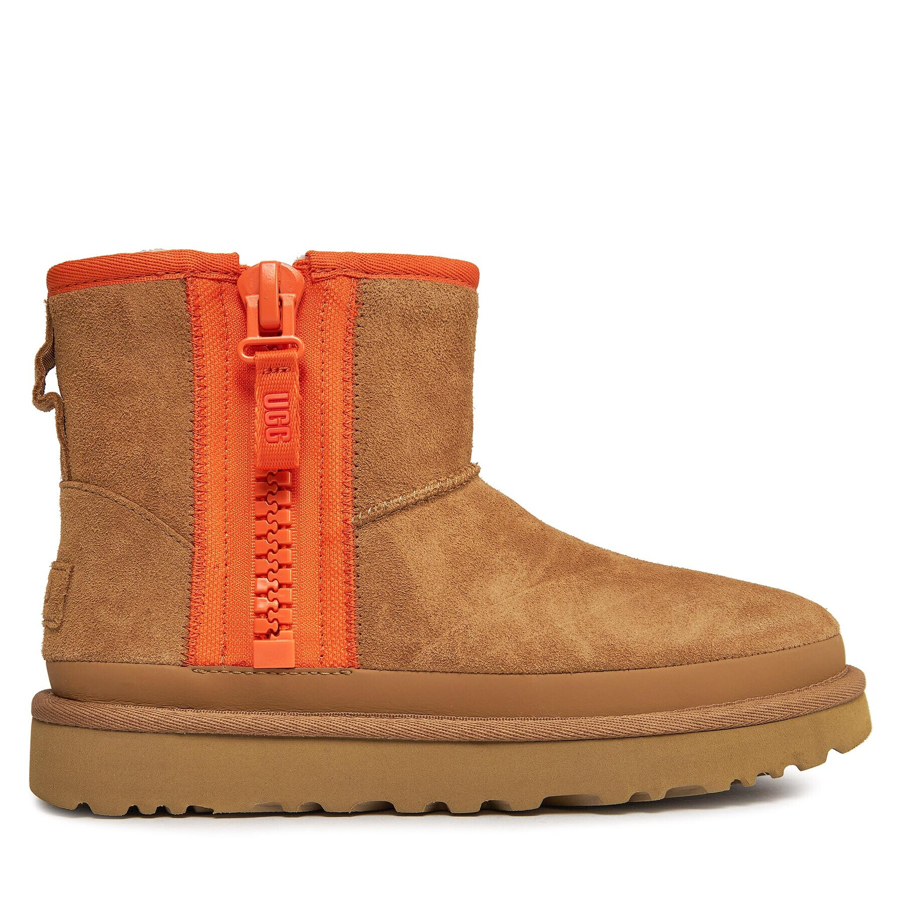 Ugg Boty W Classic Mini Zipper Tape Logo 1144034 Hnědá - Pepit.cz