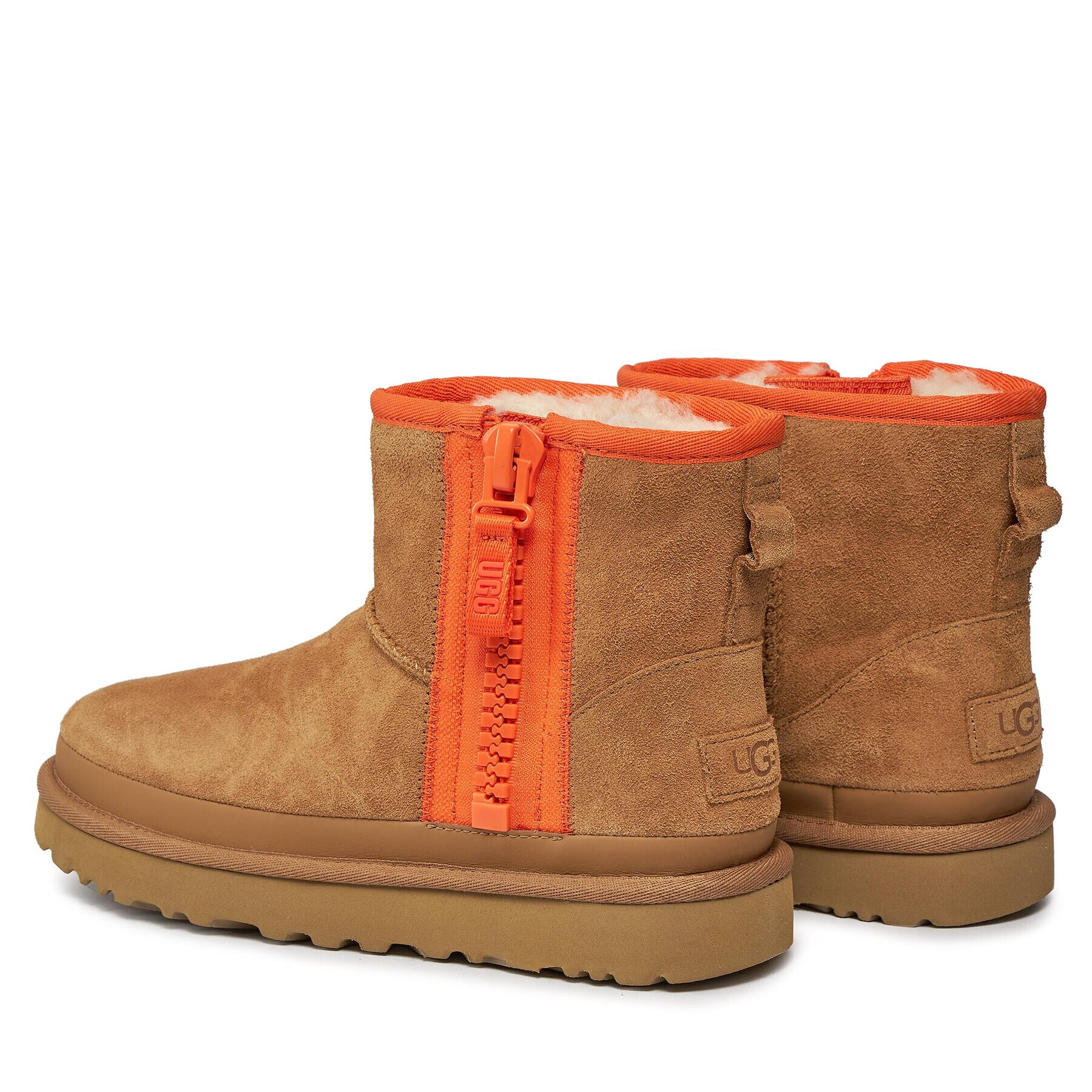 Ugg Boty W Classic Mini Zipper Tape Logo 1144034 Hnědá - Pepit.cz