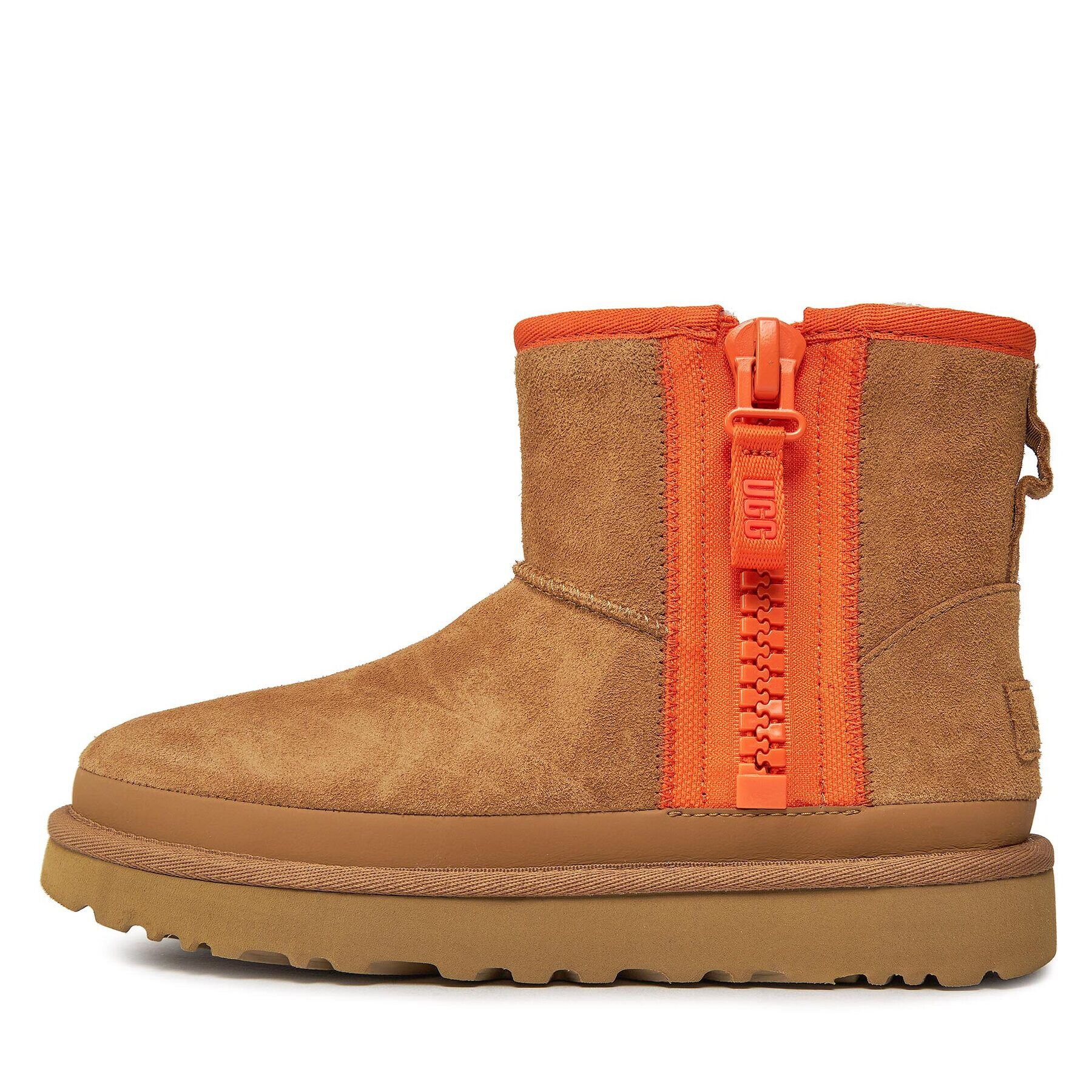 Ugg Boty W Classic Mini Zipper Tape Logo 1144034 Hnědá - Pepit.cz