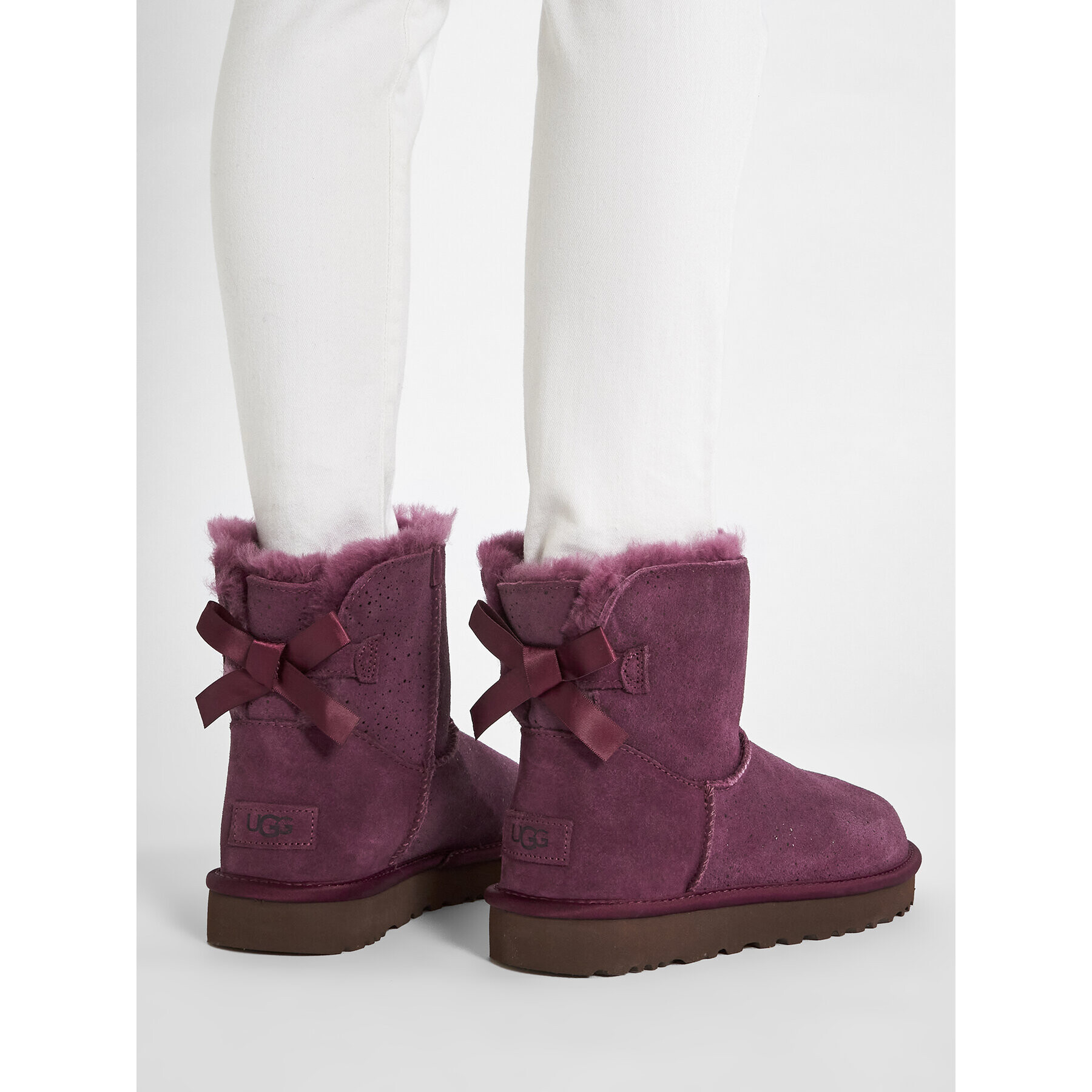 Ugg Boty W Mini Bailey Bow Metallic Spots 1134135 Fialová - Pepit.cz