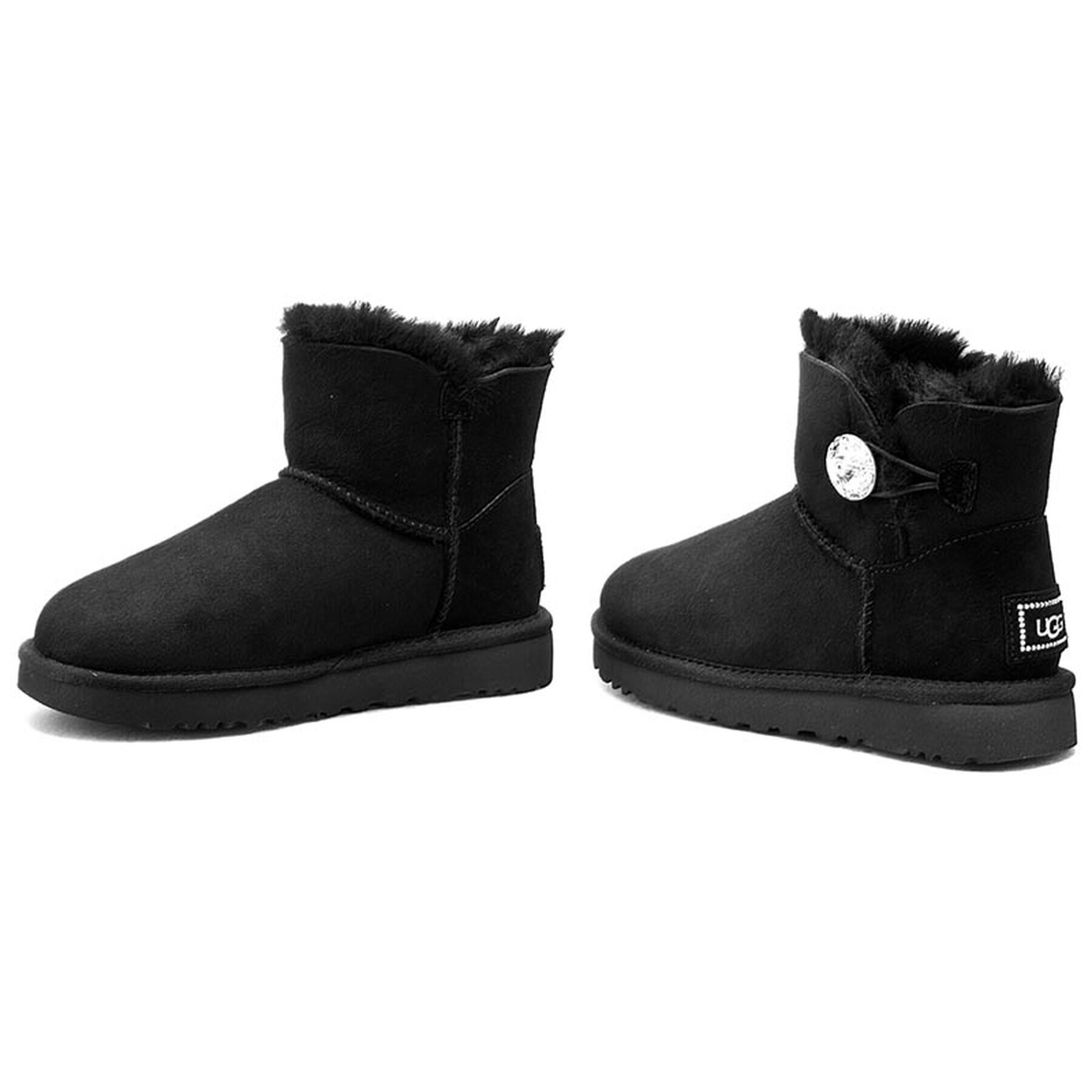 Ugg Boty W Mini Bailey Button Bling 1016554 Černá - Pepit.cz