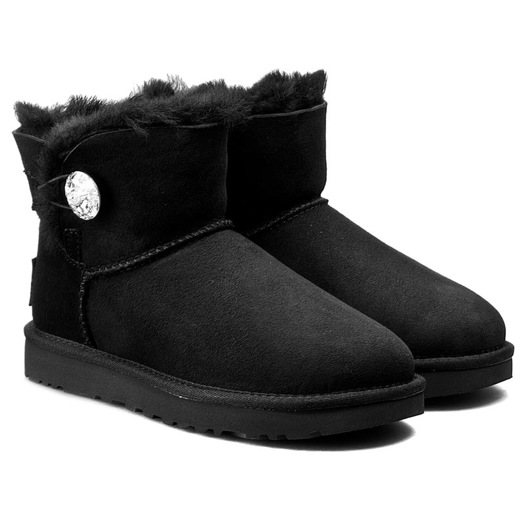 Ugg Boty W Mini Bailey Button Bling 1016554 Černá - Pepit.cz