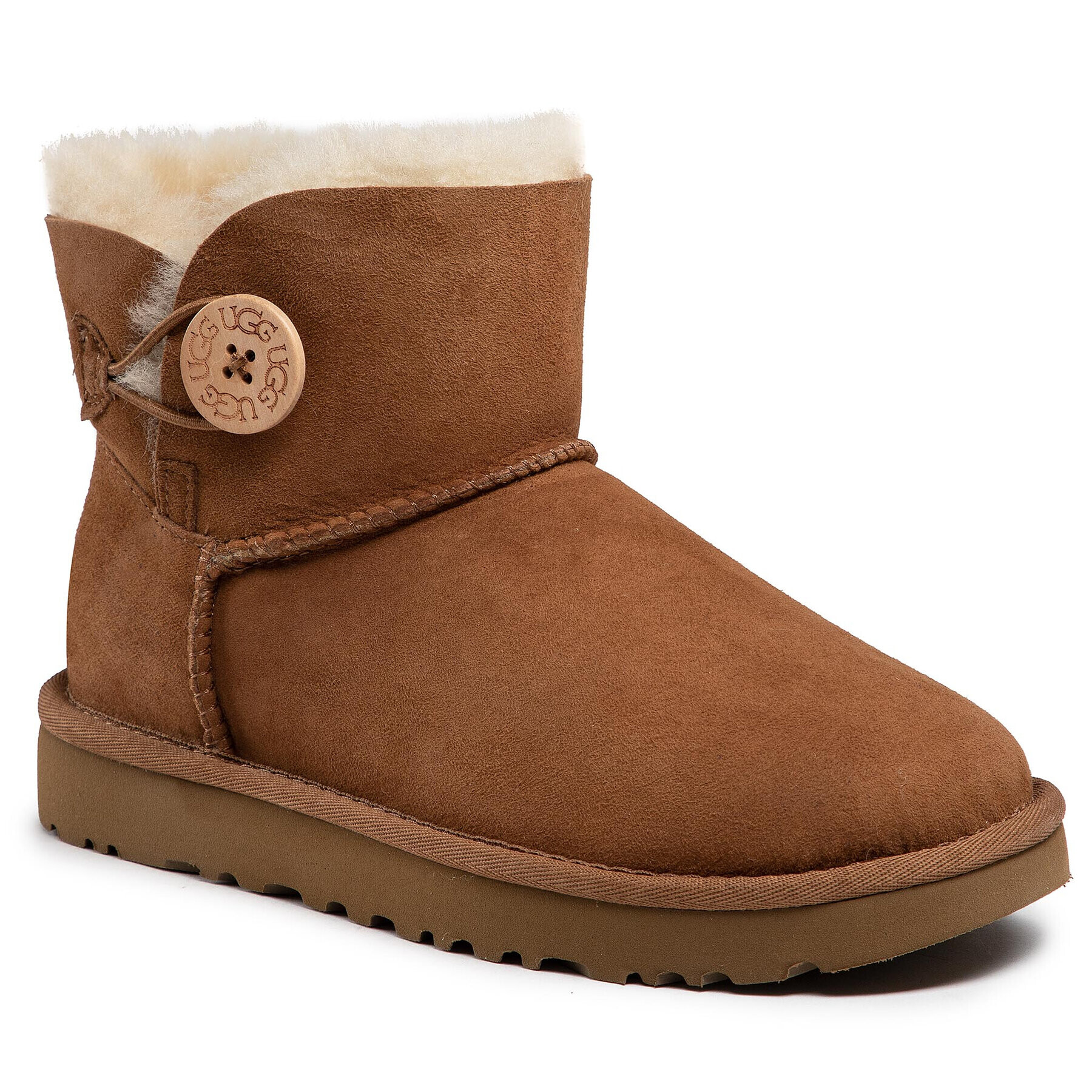 Ugg Boty W Mini Bailey Button II 1016422 Hnědá - Pepit.cz