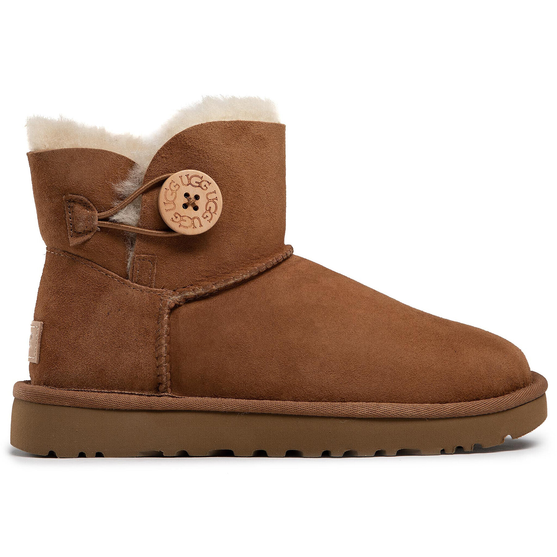 Ugg Boty W Mini Bailey Button II 1016422 Hnědá - Pepit.cz