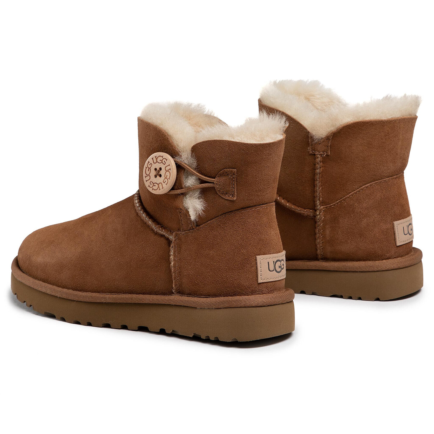 Ugg Boty W Mini Bailey Button II 1016422 Hnědá - Pepit.cz