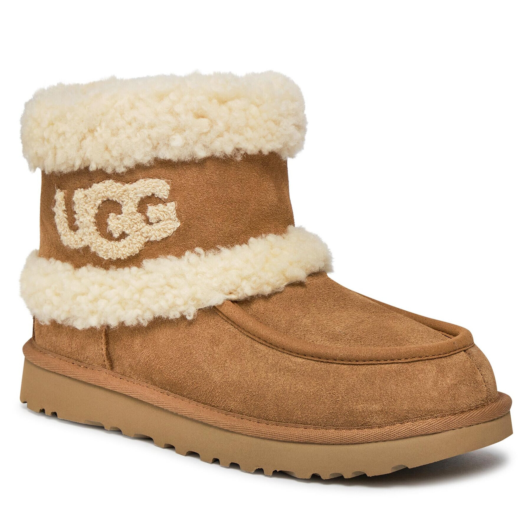 Ugg Boty W Ultra Mini Fluff 1145410 Hnědá - Pepit.cz