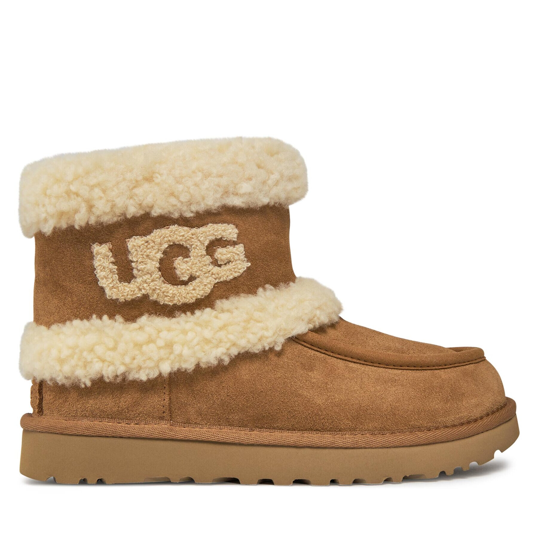 Ugg Boty W Ultra Mini Fluff 1145410 Hnědá - Pepit.cz