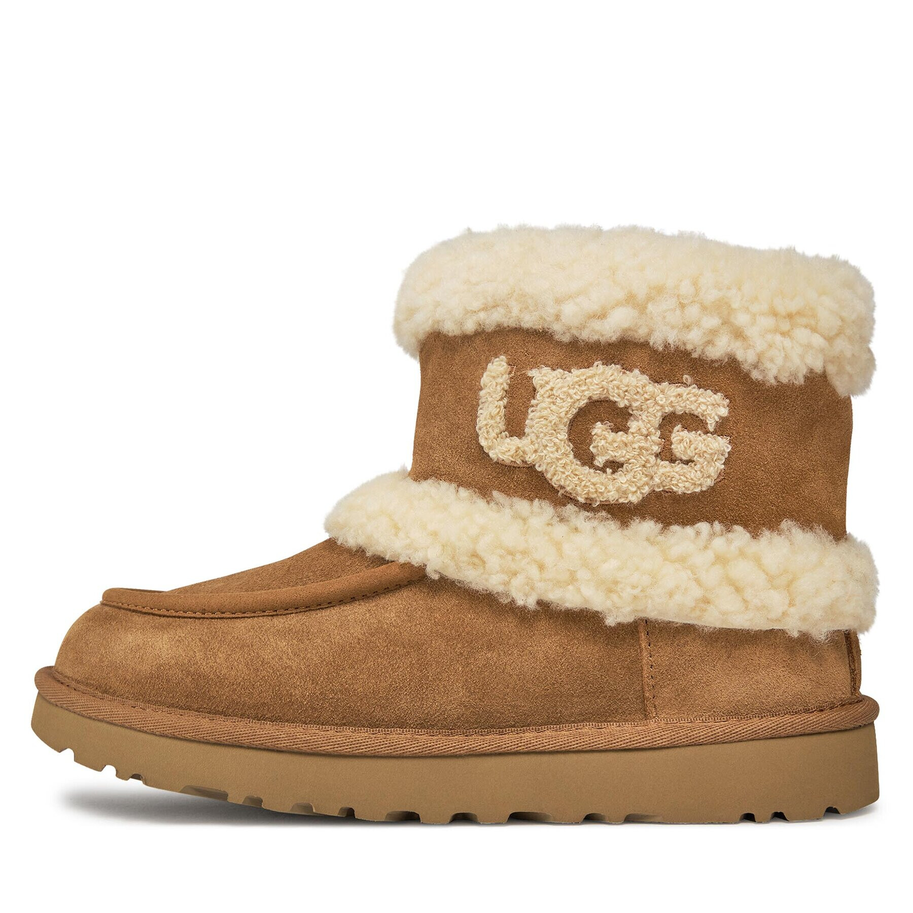 Ugg Boty W Ultra Mini Fluff 1145410 Hnědá - Pepit.cz