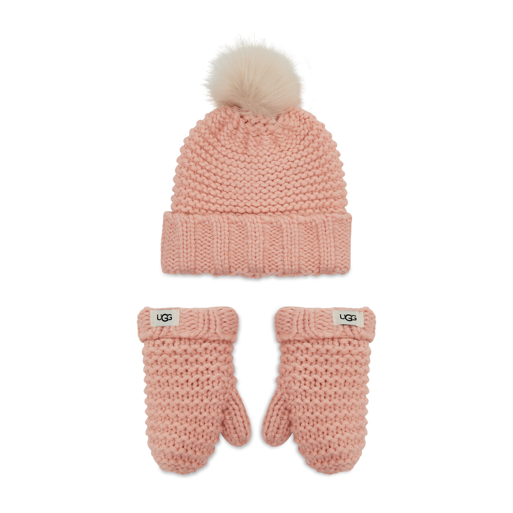 Ugg Čepice a rukavice K Infant Knit Set 20124 Růžová - Pepit.cz