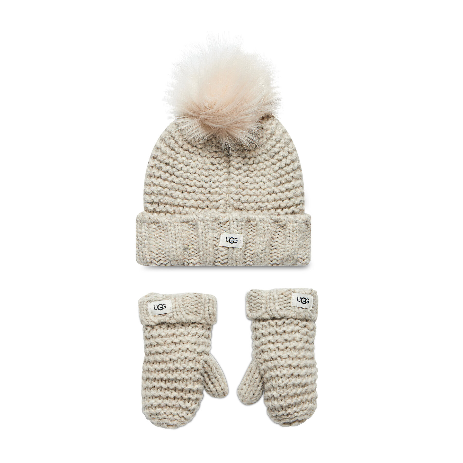 Ugg Čepice a rukavice K Infant Knit Set 20124 Šedá - Pepit.cz