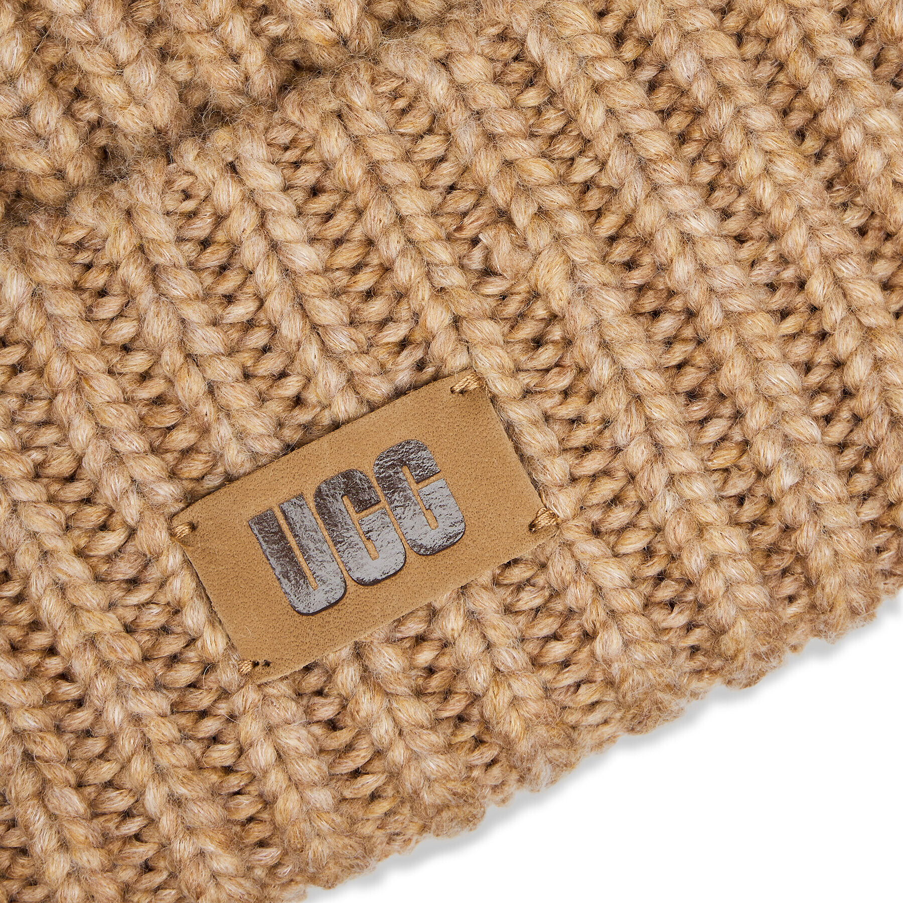 Ugg Čepice Chunky Pom Cuff 100026 Béžová - Pepit.cz