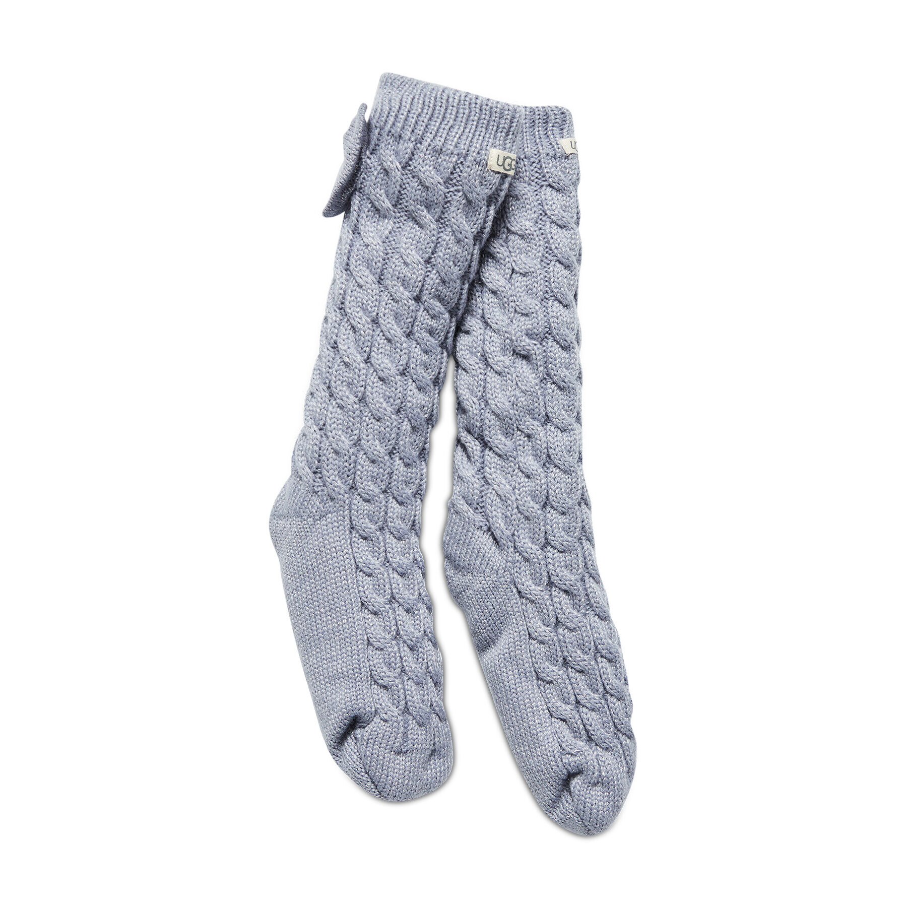 Ugg Dámské klasické ponožky W Laila Bow Fleece Lined Sock OS 1113637 Šedá - Pepit.cz