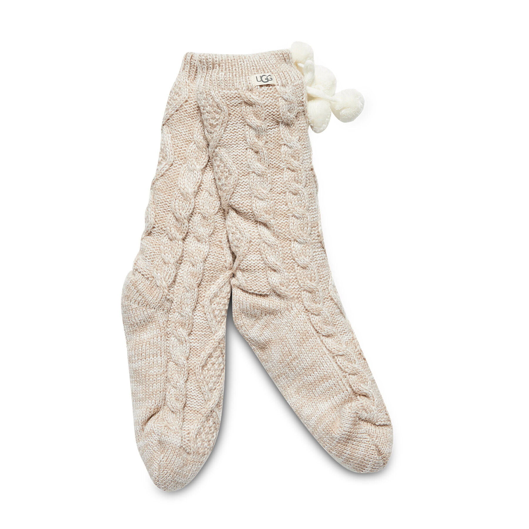 Ugg Dámské klasické ponožky W Pom Pom Fleece Lined Crew Sock r.OS 1014837 Béžová - Pepit.cz