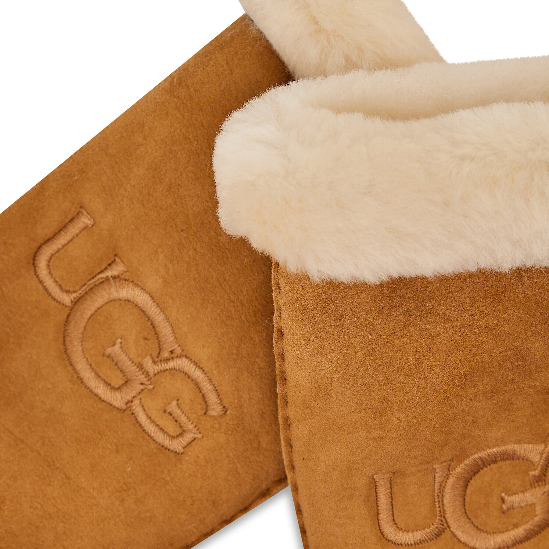 Ugg Dámské rukavice Sheepskin Embroider Mitten 20932 Hnědá - Pepit.cz