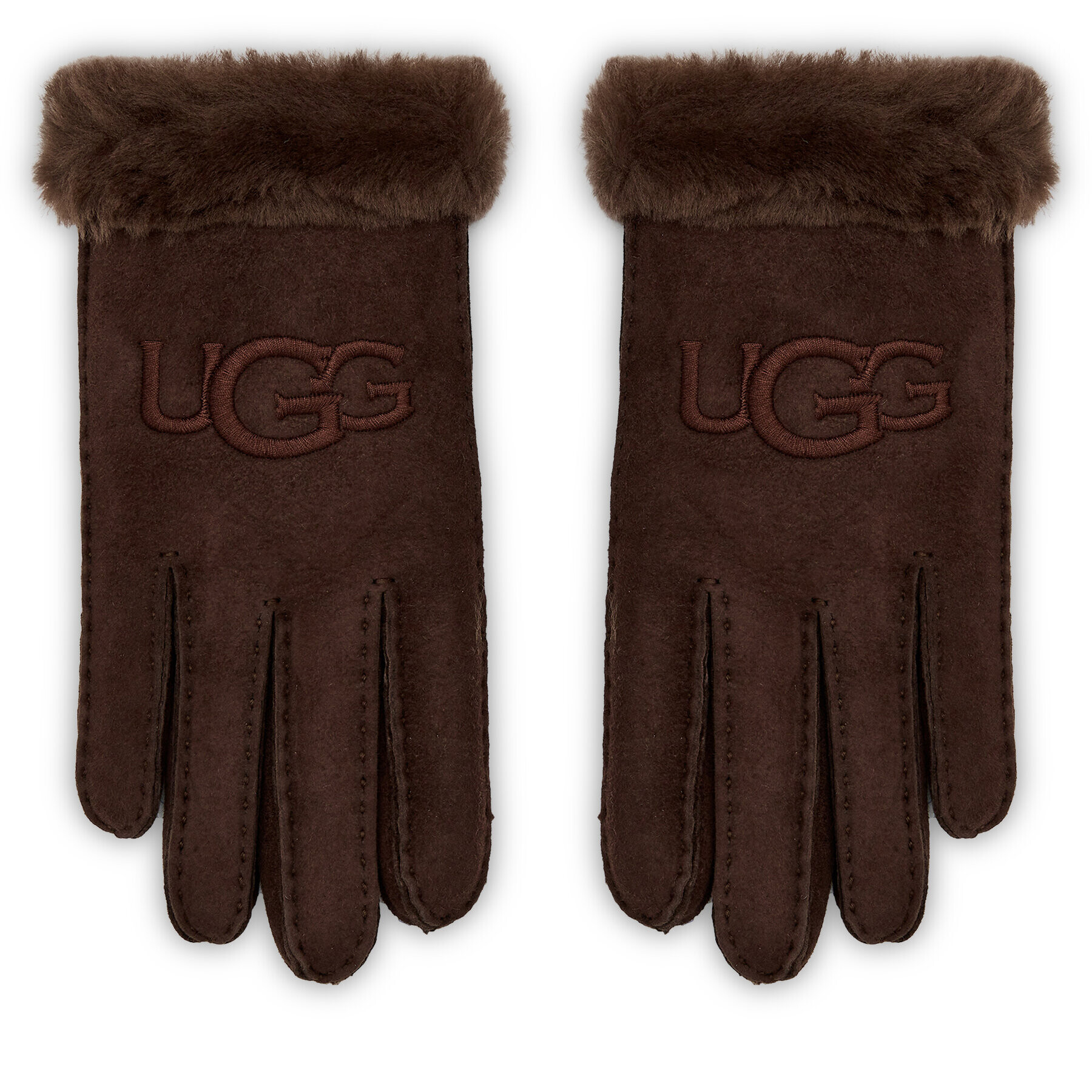 Ugg Dámské rukavice W Sheepskin Embroider Glove 20931 Bordó - Pepit.cz