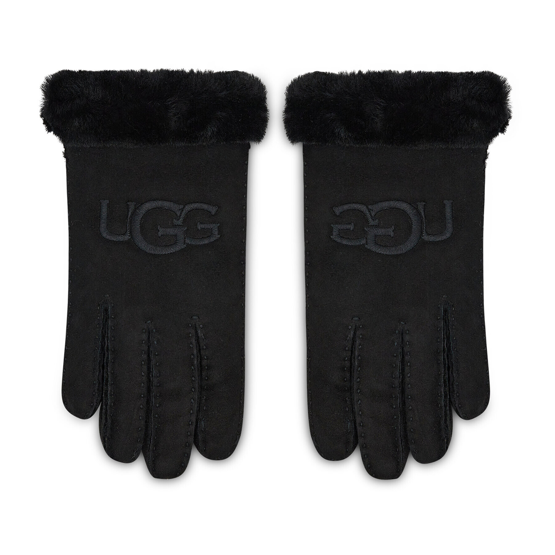 Ugg Dámské rukavice W Sheepskin Embroider Glove 20931 Černá - Pepit.cz