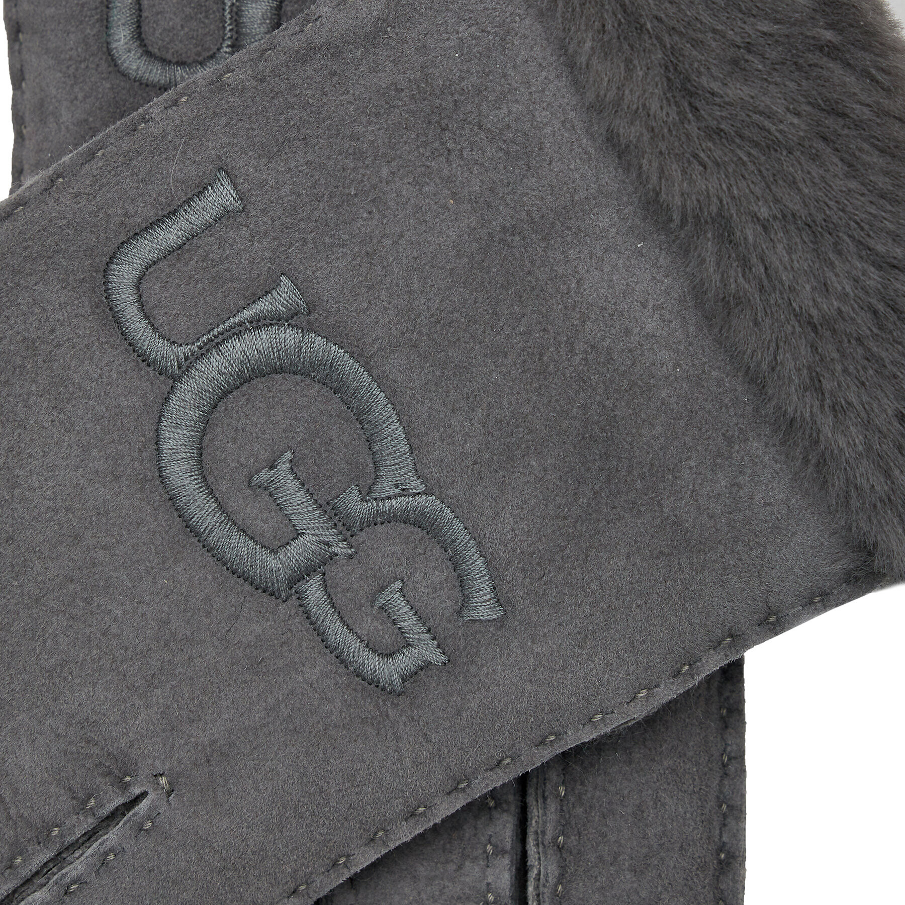 Ugg Dámské rukavice W Sheepskin Embroider Glove 20931 Šedá - Pepit.cz