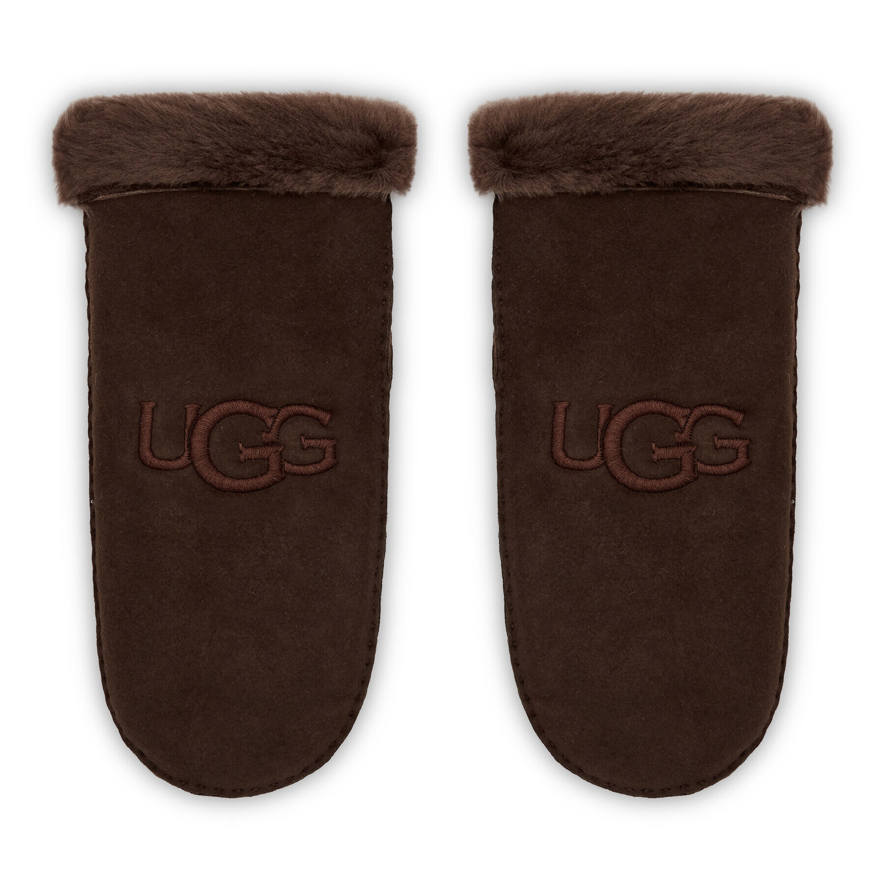 Ugg Dámské rukavice W Sheepskin Embroider Mitten 20932 Hnědá - Pepit.cz