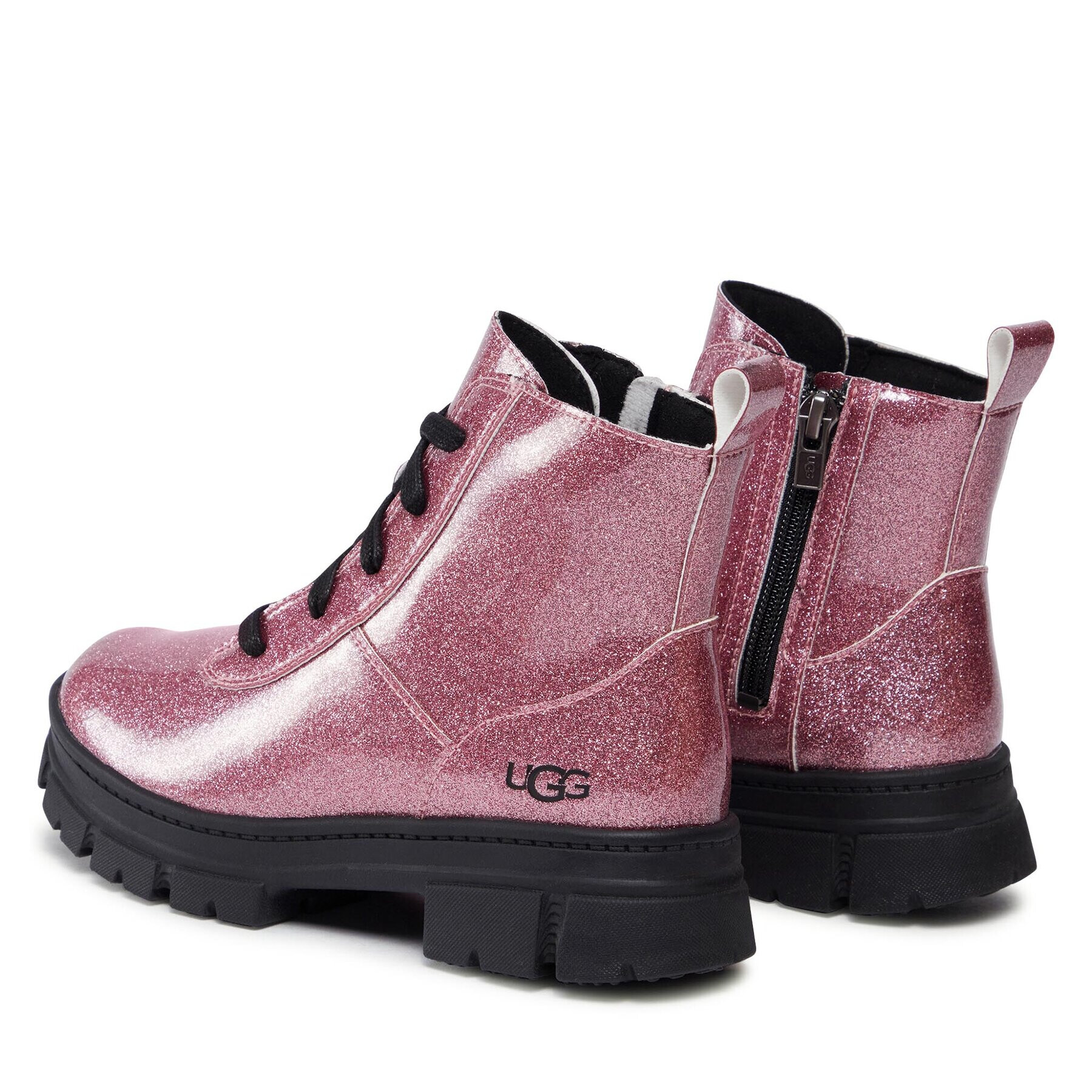 Ugg Kotníková obuv K Ashton Lace Up Glitter 1151571K Růžová - Pepit.cz