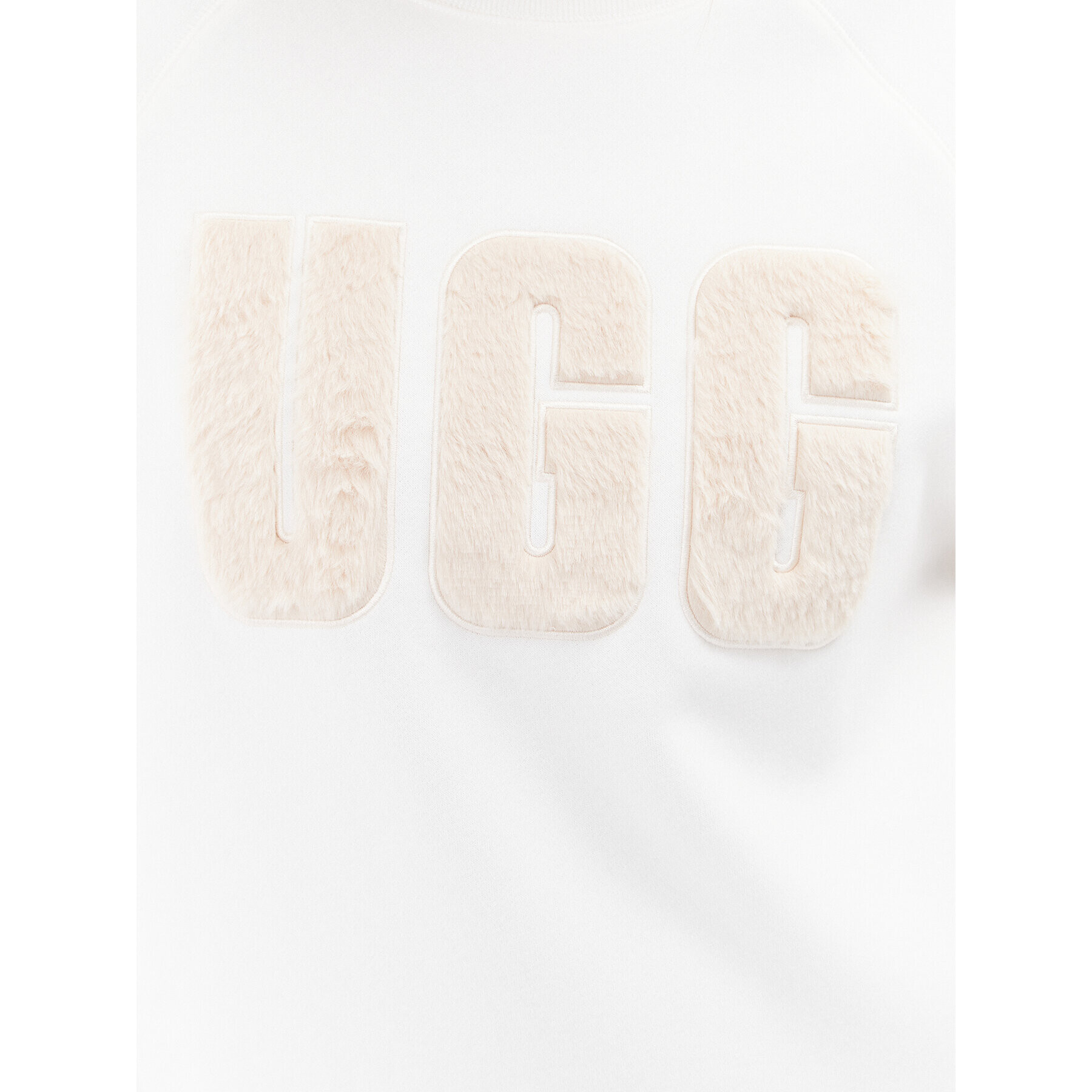 Ugg Mikina Madeline Fuzzy Logo 1123718 Bílá Regular Fit - Pepit.cz