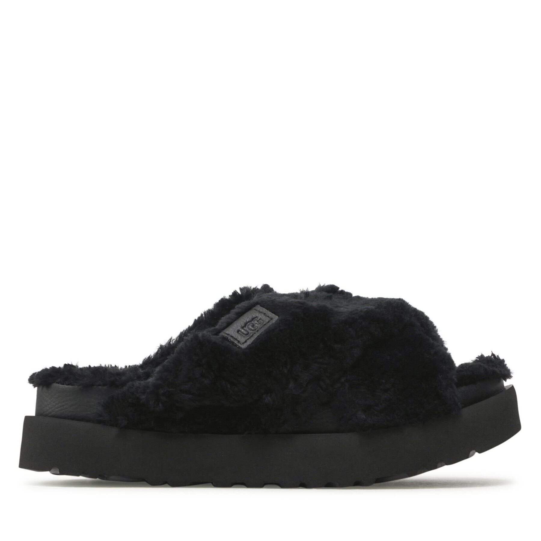 Ugg Nazouváky W Fuzz Sugar Cross Slide 1135131 Černá - Pepit.cz