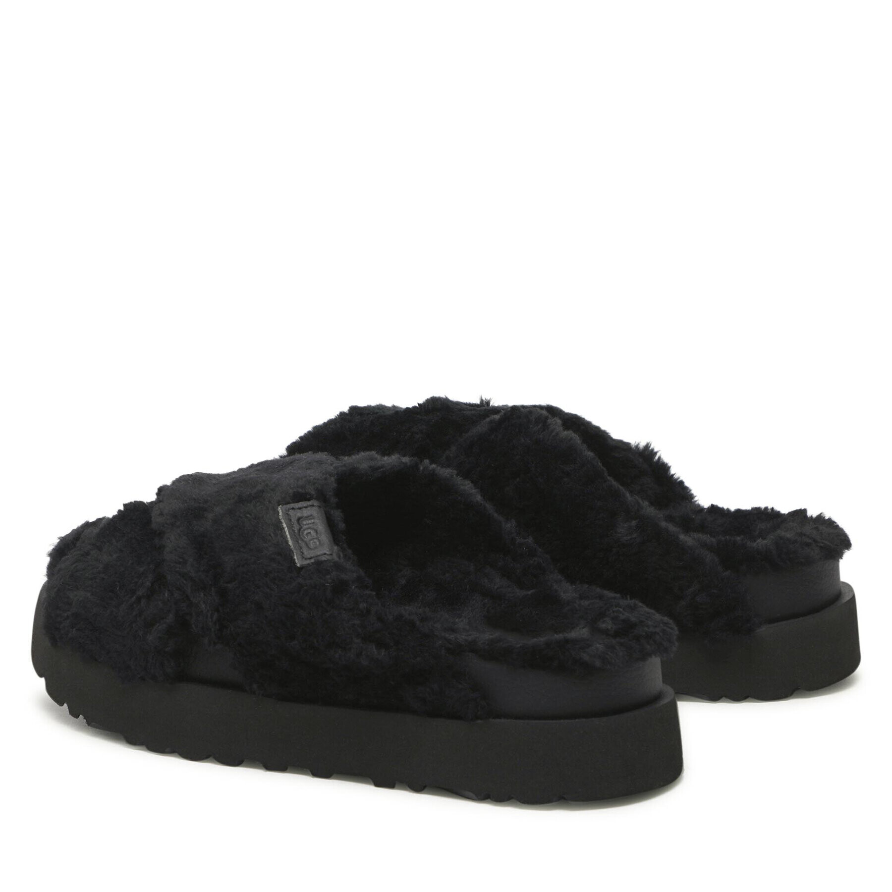 Ugg Nazouváky W Fuzz Sugar Cross Slide 1135131 Černá - Pepit.cz