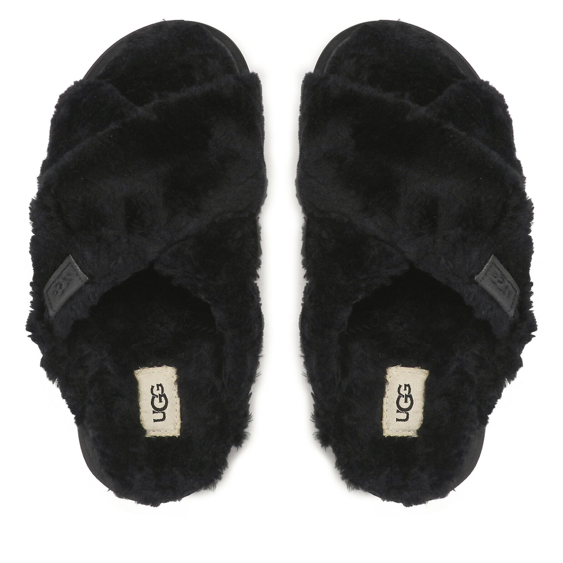 Ugg Nazouváky W Fuzz Sugar Cross Slide 1135131 Černá - Pepit.cz