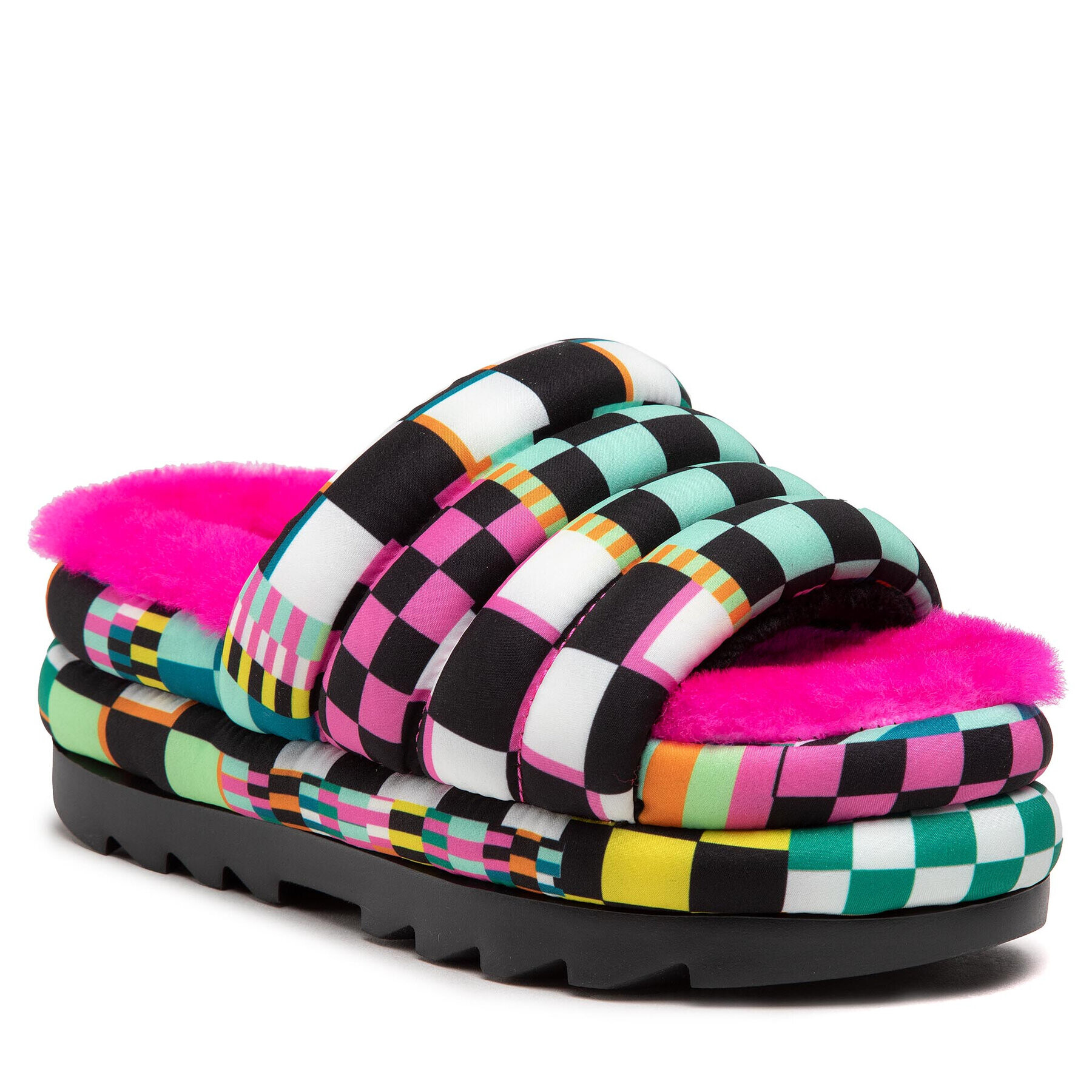 Ugg Nazouváky W Maxi Checks Slide 1130842 Barevná - Pepit.cz