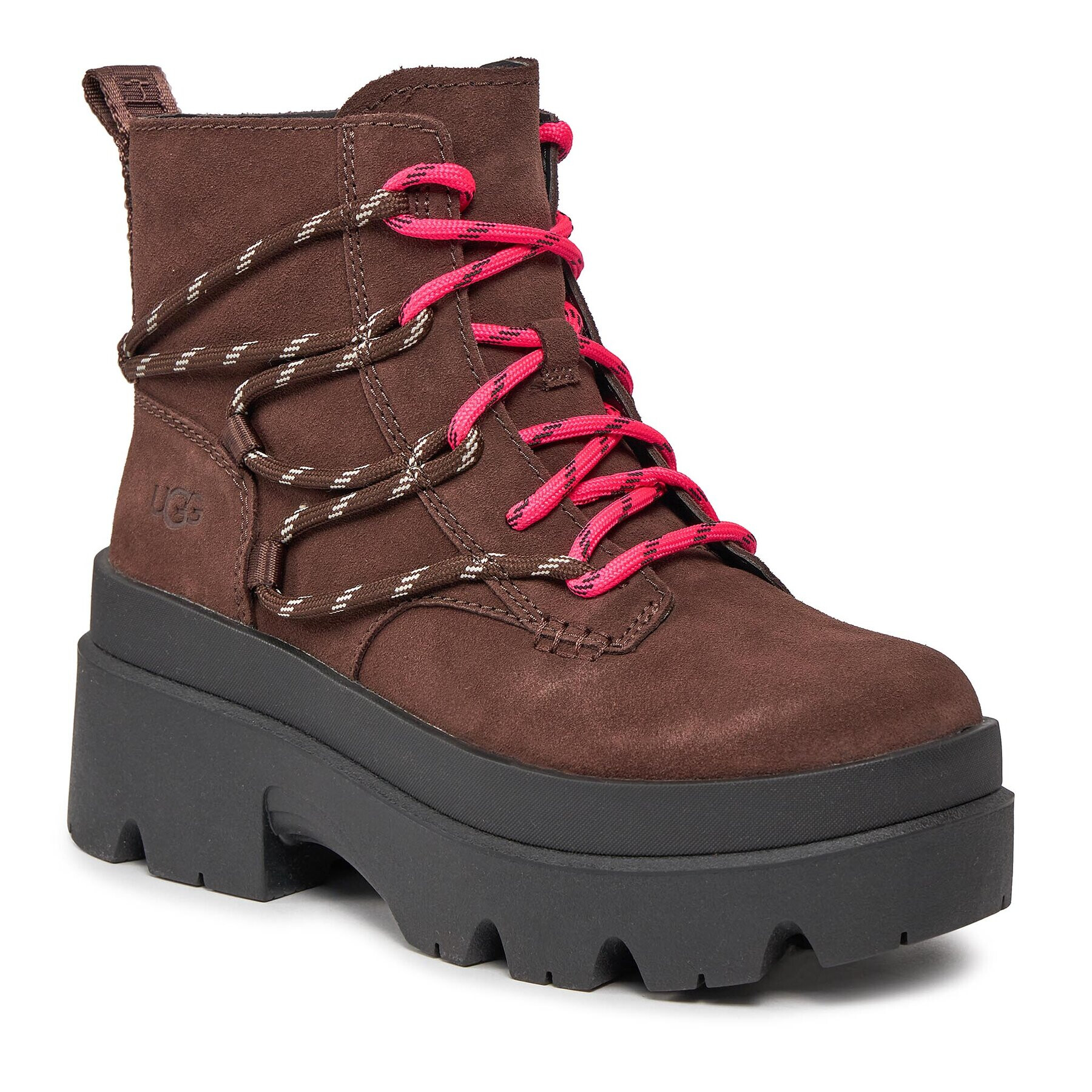 Ugg Polokozačky W Brisbane Lace Up 1143841 Hnědá - Pepit.cz