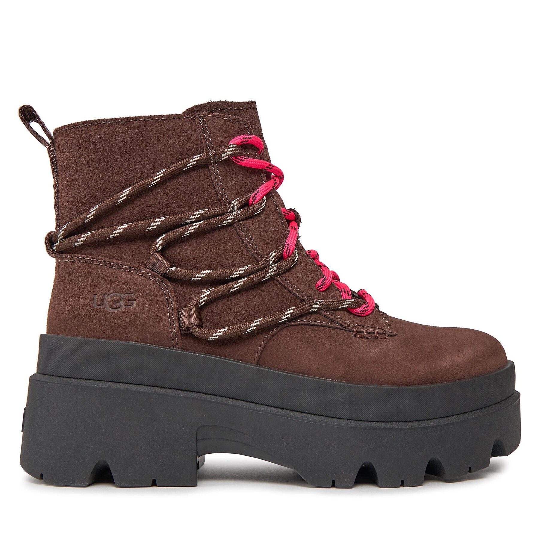 Ugg Polokozačky W Brisbane Lace Up 1143841 Hnědá - Pepit.cz