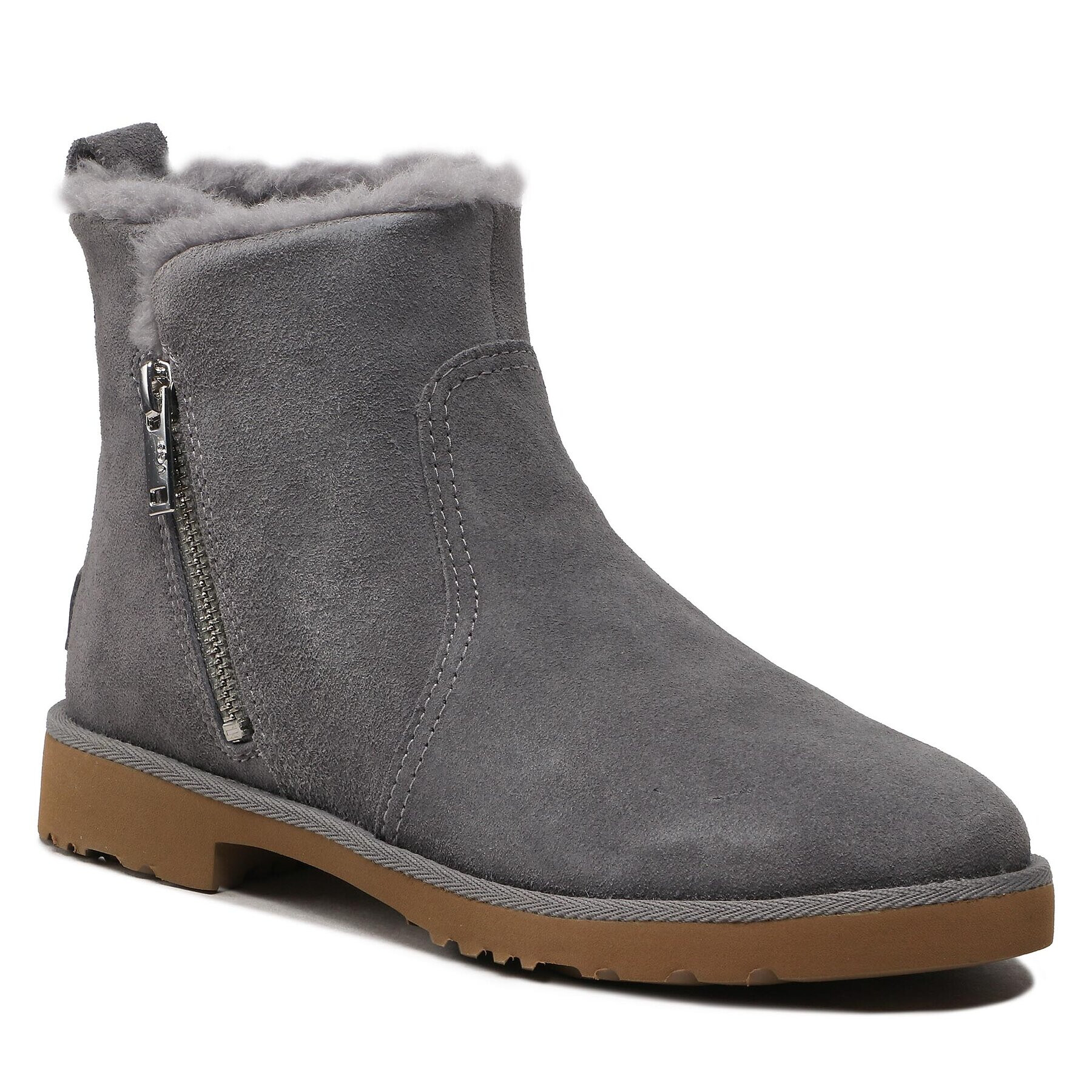 Ugg Polokozačky W Romely Zip 1123850 Šedá - Pepit.cz