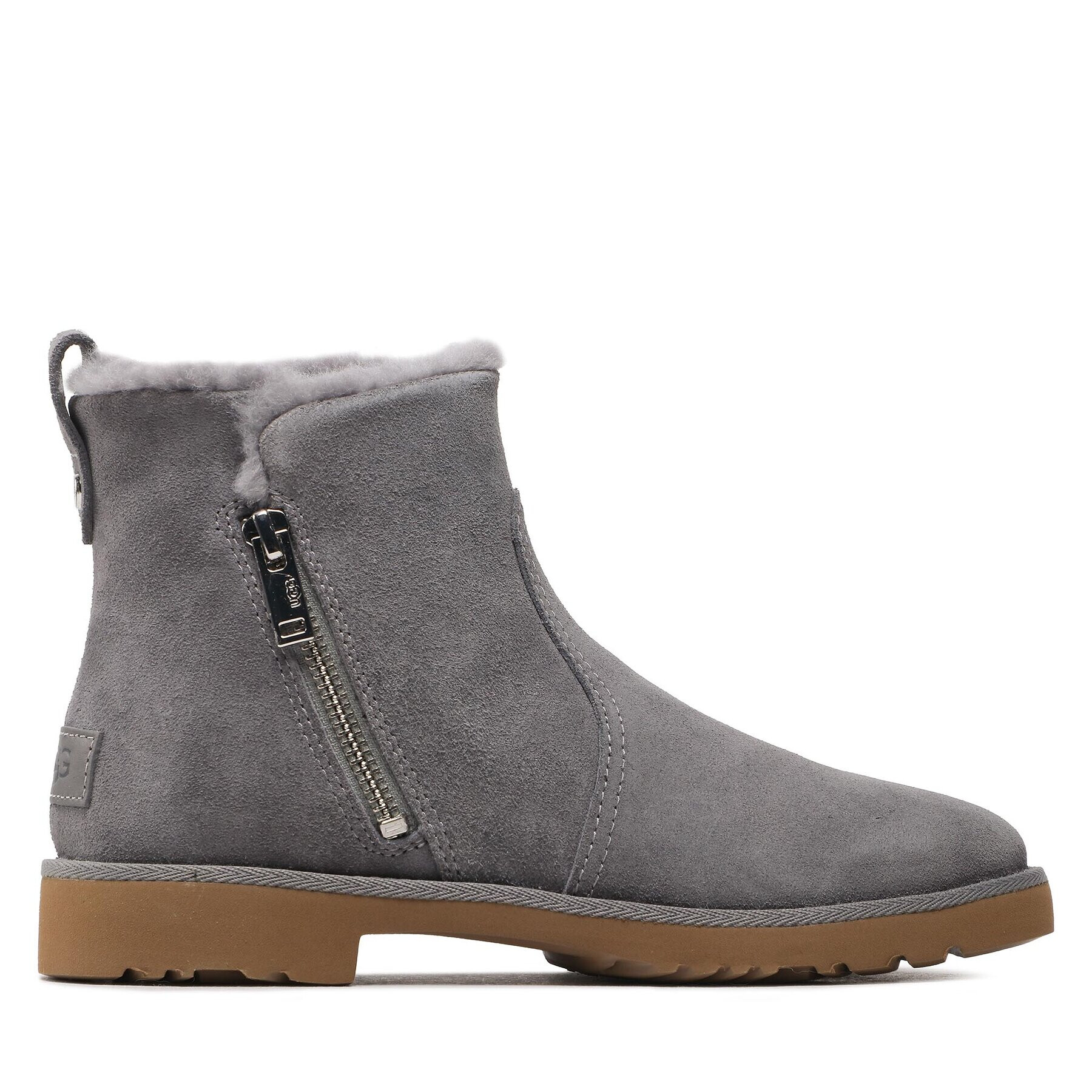 Ugg Polokozačky W Romely Zip 1123850 Šedá - Pepit.cz