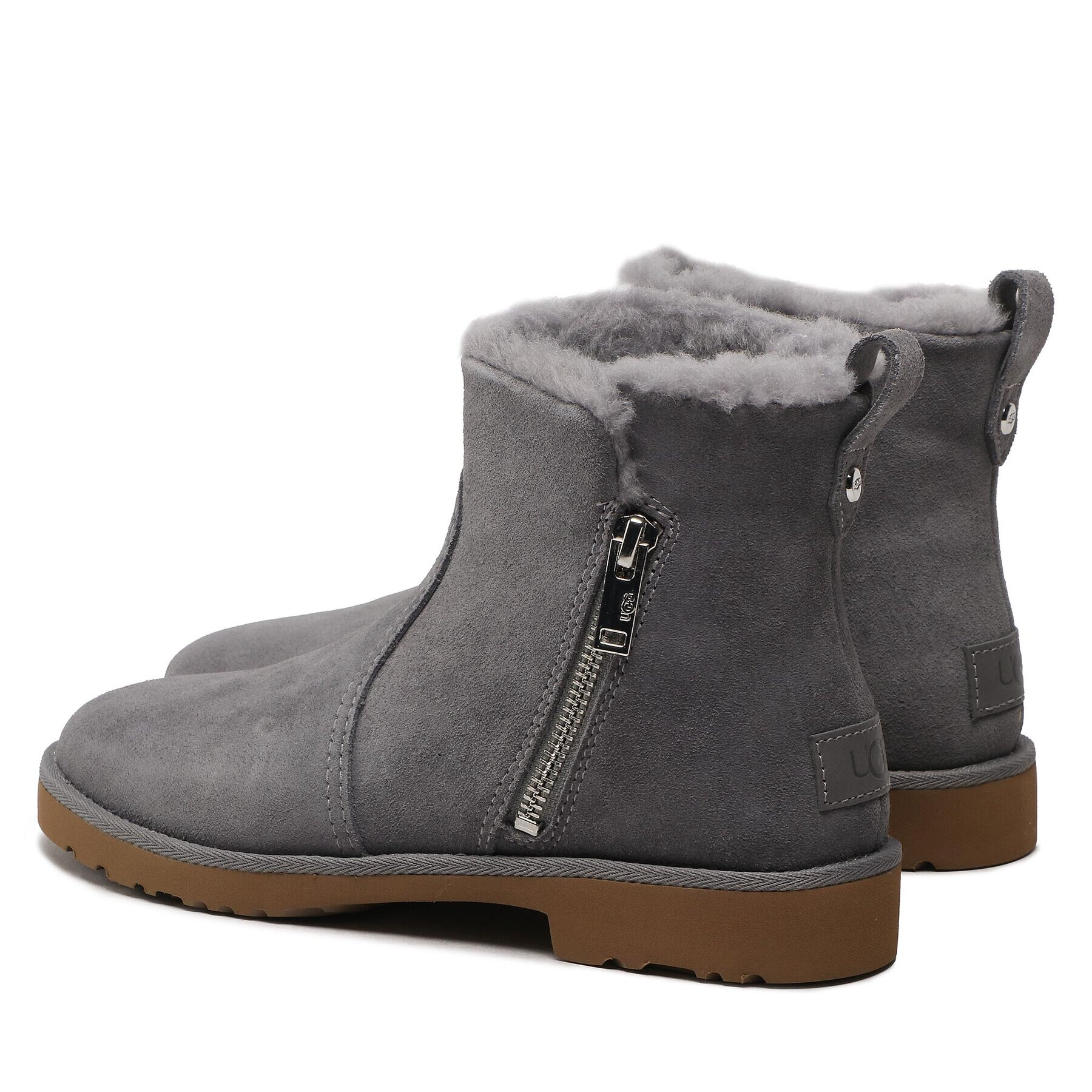 Ugg Polokozačky W Romely Zip 1123850 Šedá - Pepit.cz