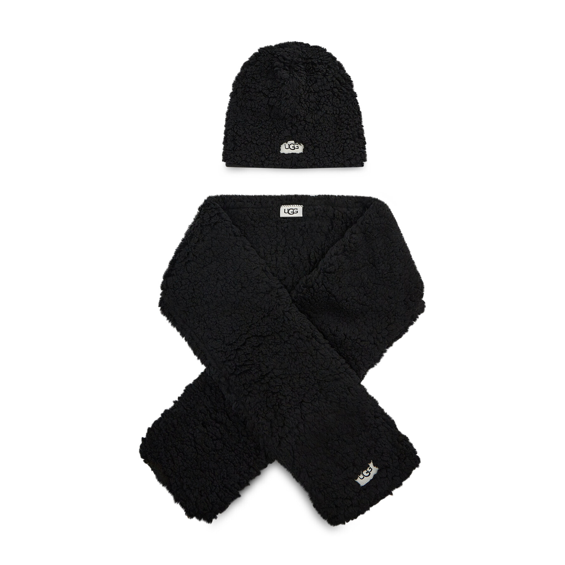 Ugg Sada čepice a šál K Sherpa Beanie And Scarf Set 20985 Černá - Pepit.cz