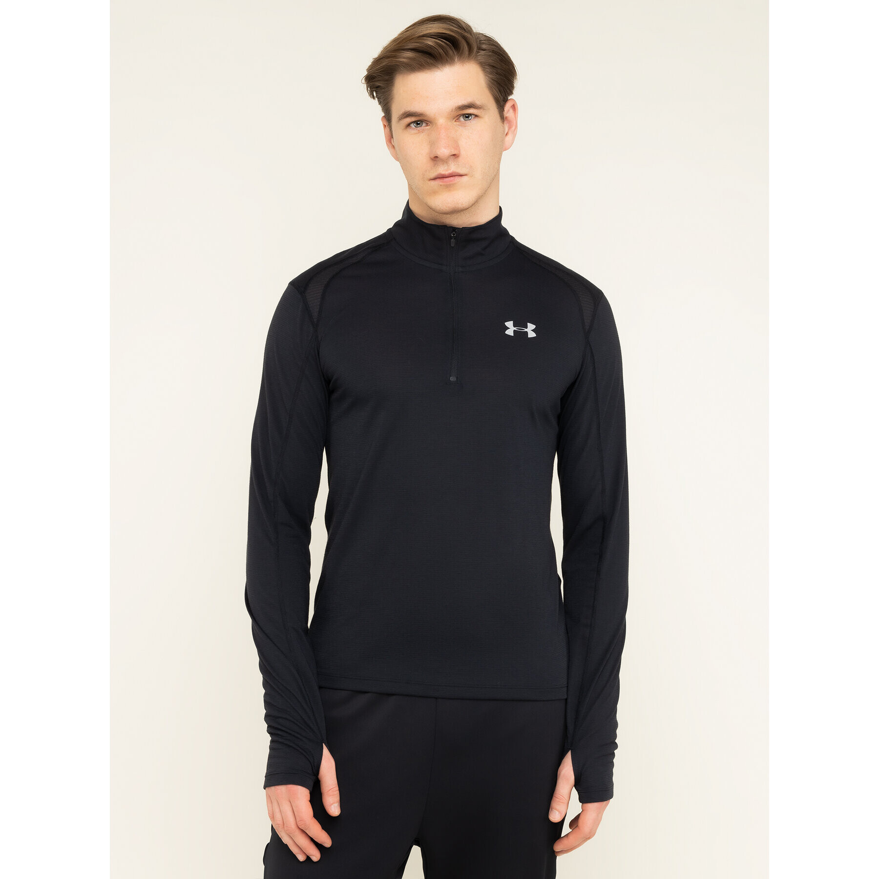 Under Armour Funkční mikina Ua Streaker ½ Zip 1326585 Černá Fitted Fit - Pepit.cz