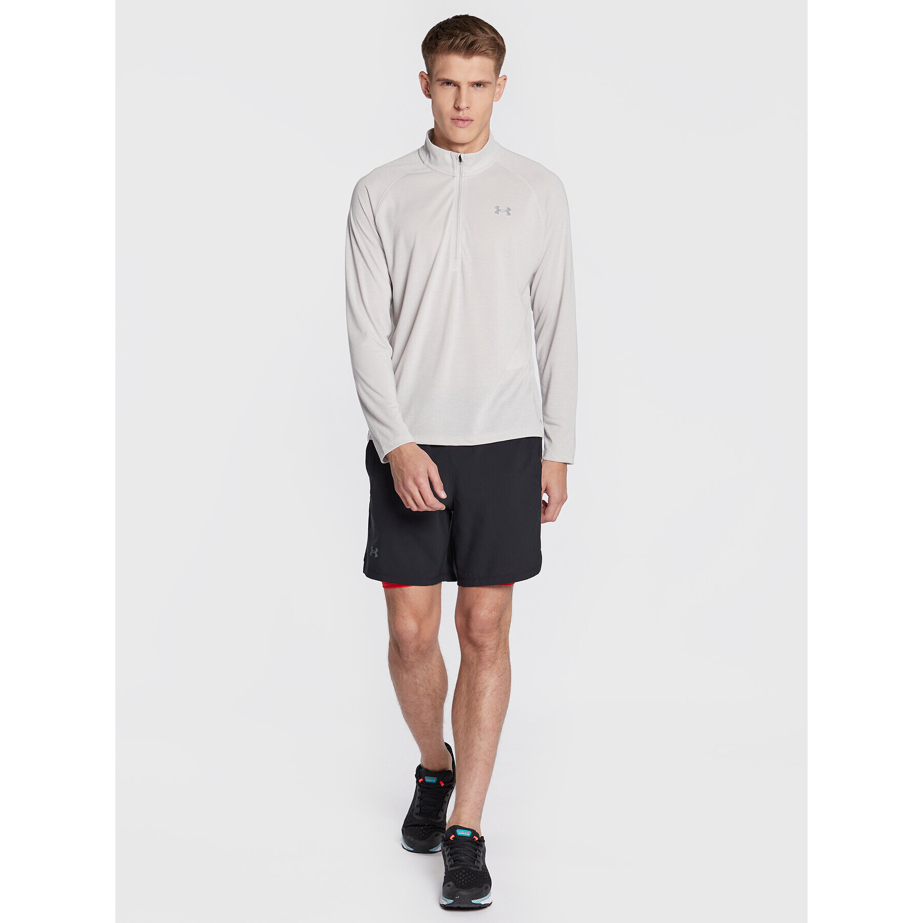 Under Armour Funkční tričko Ua Streaker 1361474 Šedá Slim Fit - Pepit.cz