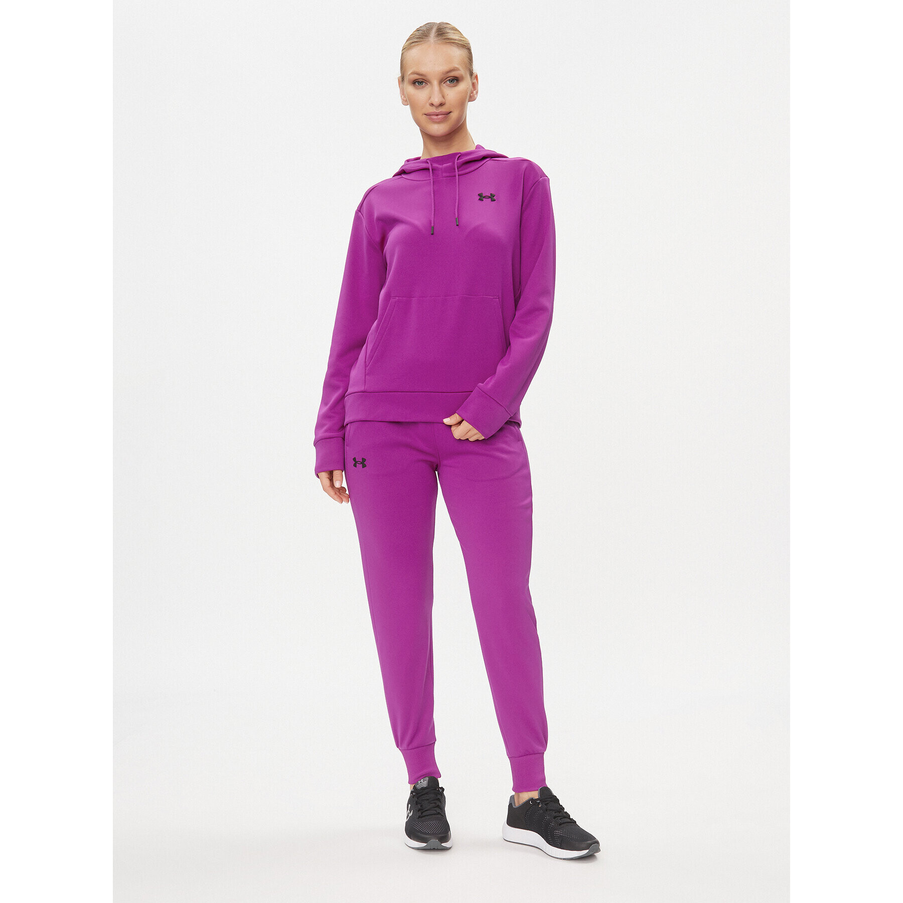 Under Armour Mikina Armour Fleece Hoodie 1373055 Růžová Loose Fit - Pepit.cz