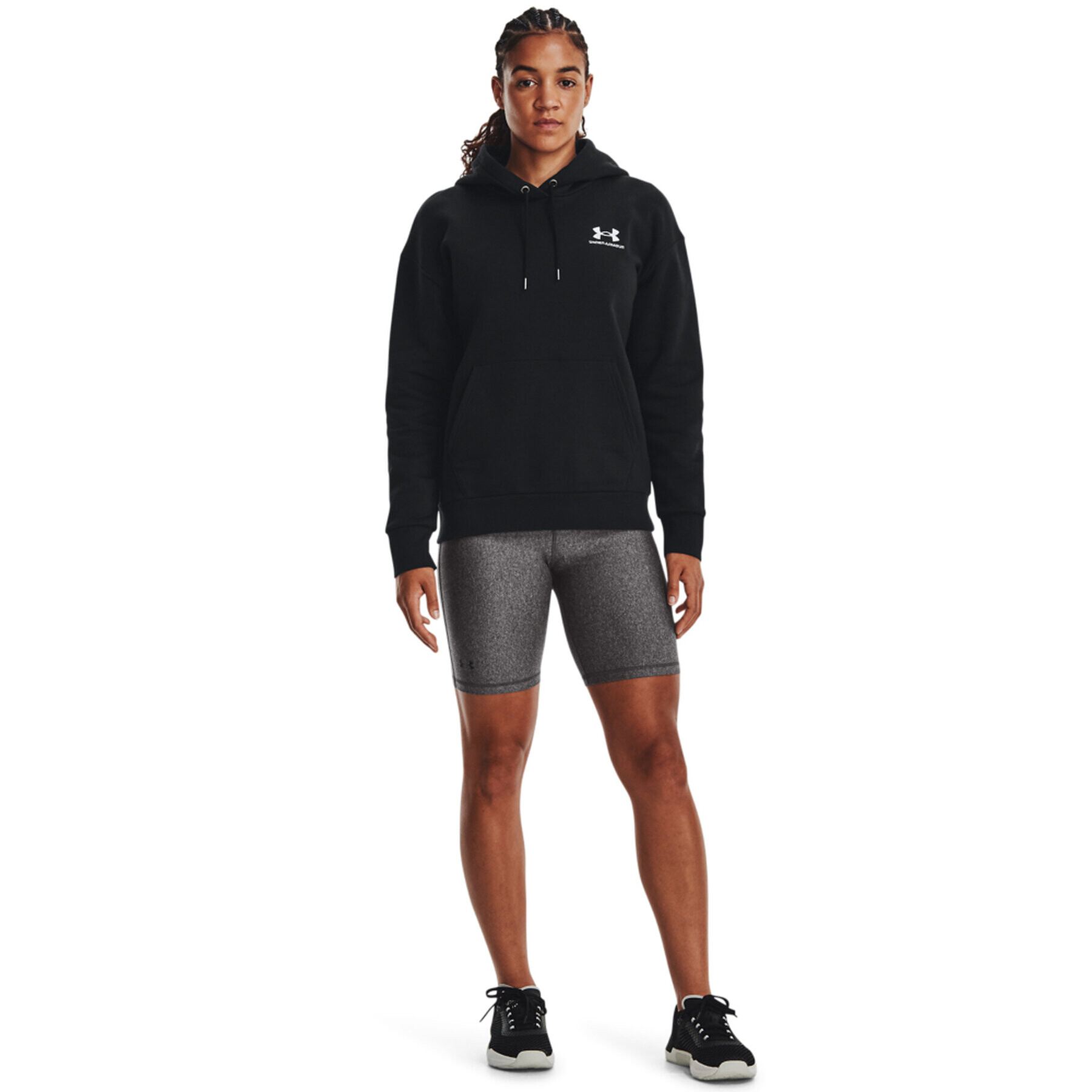 Under Armour Mikina Essential Fleece Hoodie 1373033 Černá Regular Fit - Pepit.cz