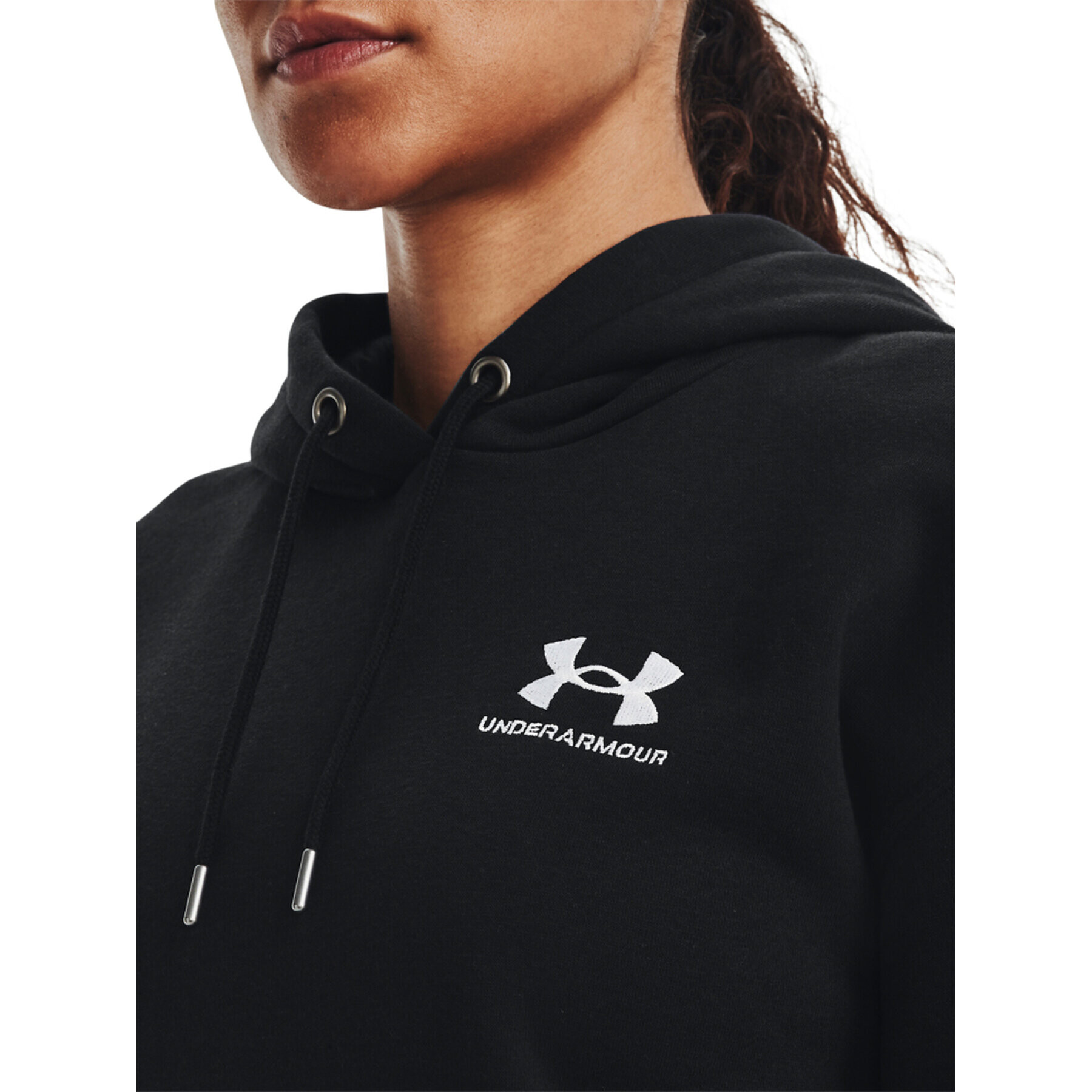 Under Armour Mikina Essential Fleece Hoodie 1373033 Černá Regular Fit - Pepit.cz