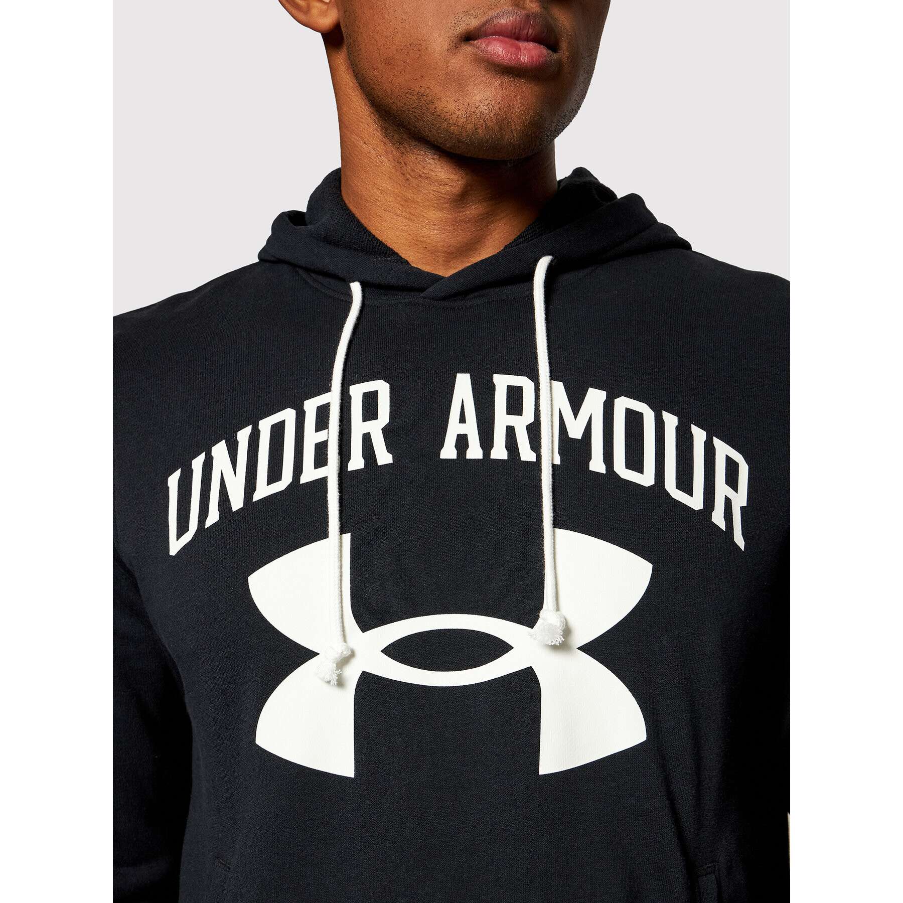 Under Armour Mikina Rival Terry Big Logo 1361559 Černá Loose Fit - Pepit.cz