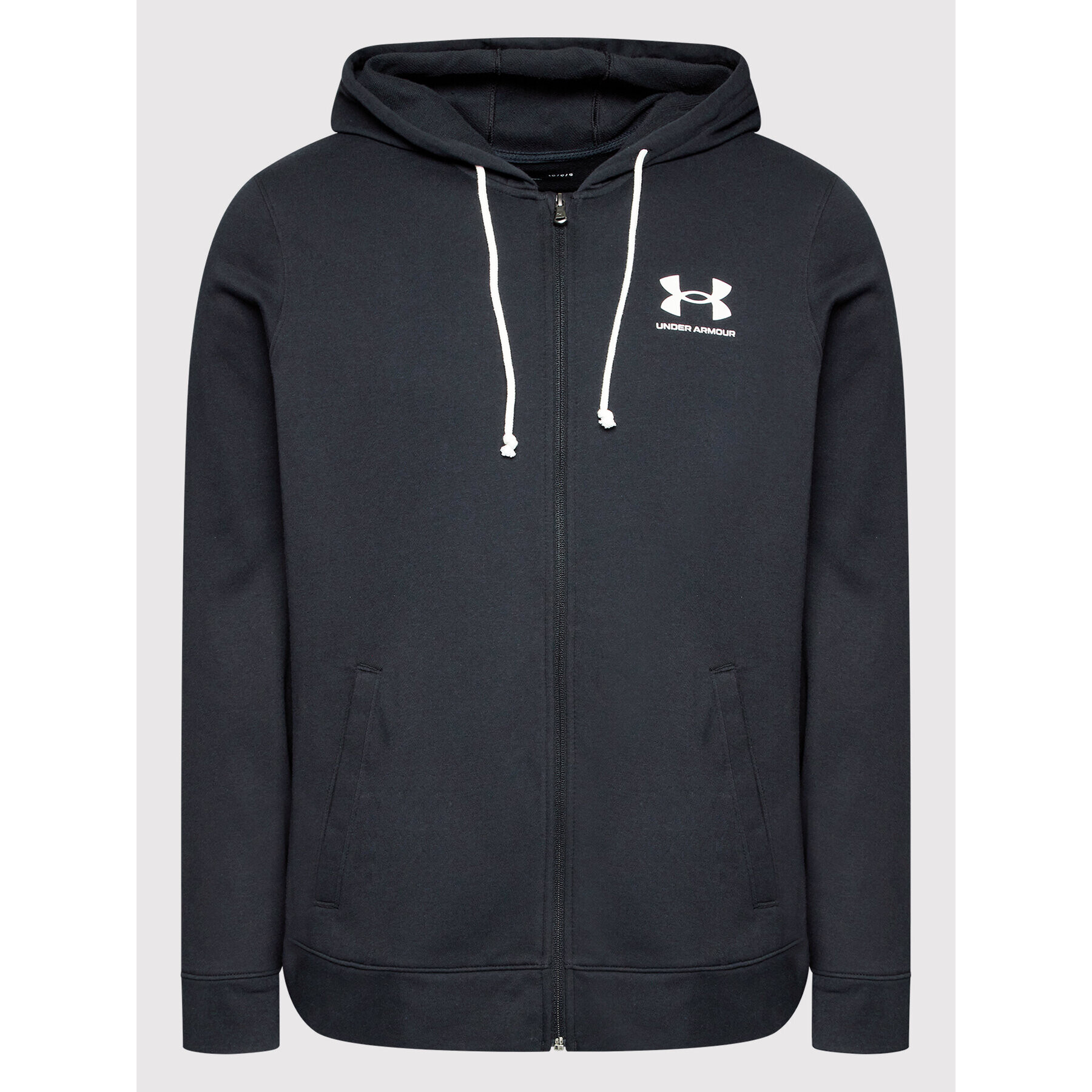 Under Armour Mikina Rival Terry Full-Zip 1370409 Černá Loose Fit - Pepit.cz