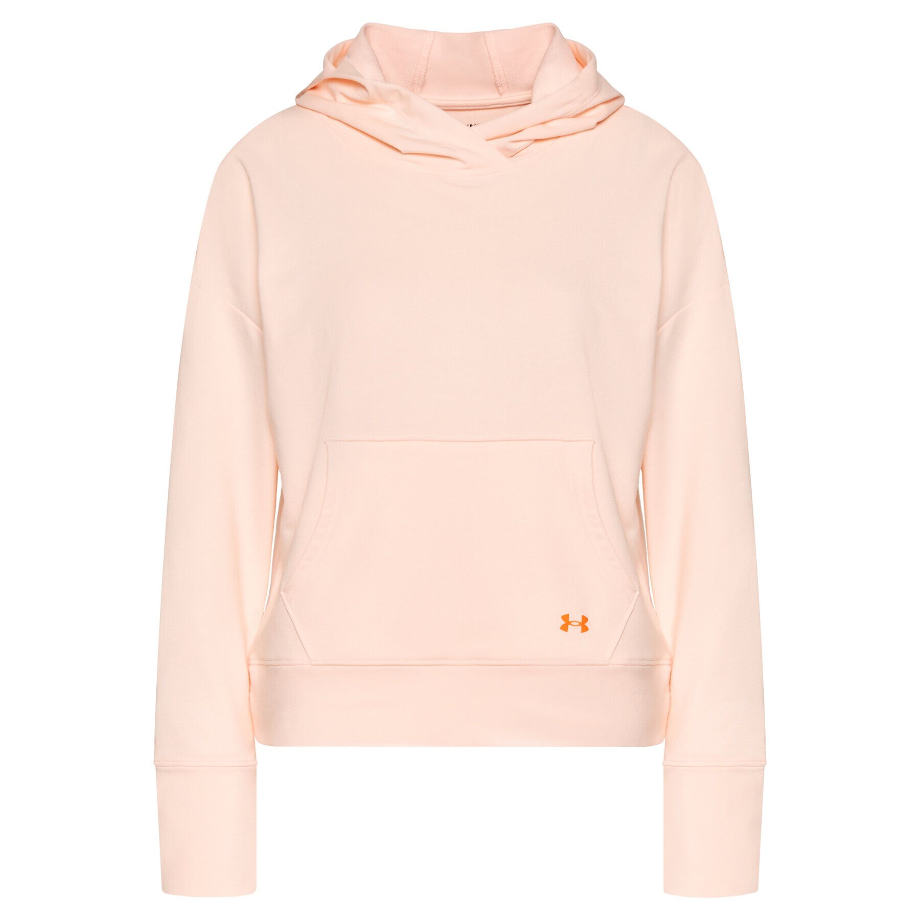 Under Armour Mikina Rival Terry Taped Hoodie 1360904 Růžová Regular Fit - Pepit.cz