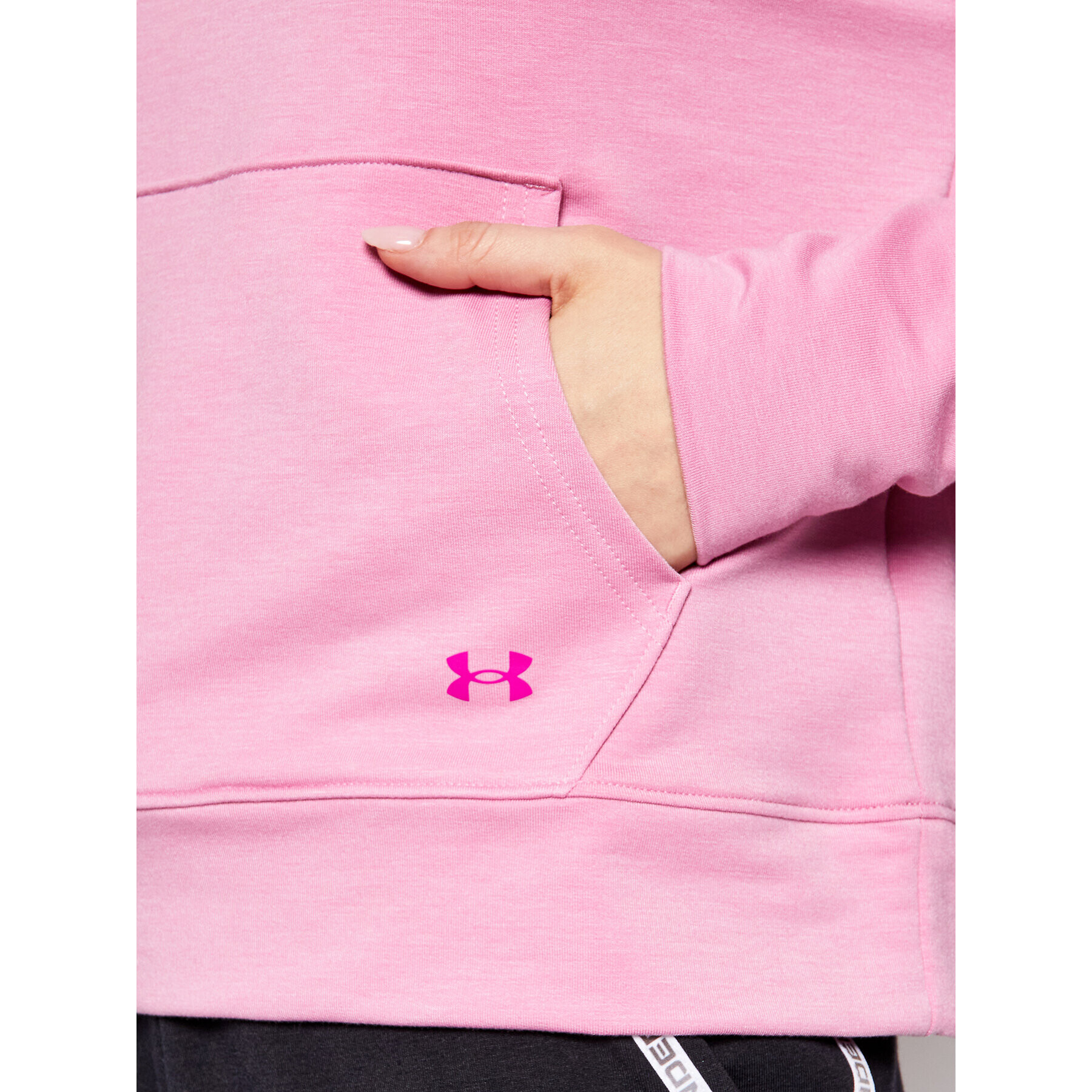 Under Armour Mikina Rival Terry Taped Růžová Loose Fit - Pepit.cz