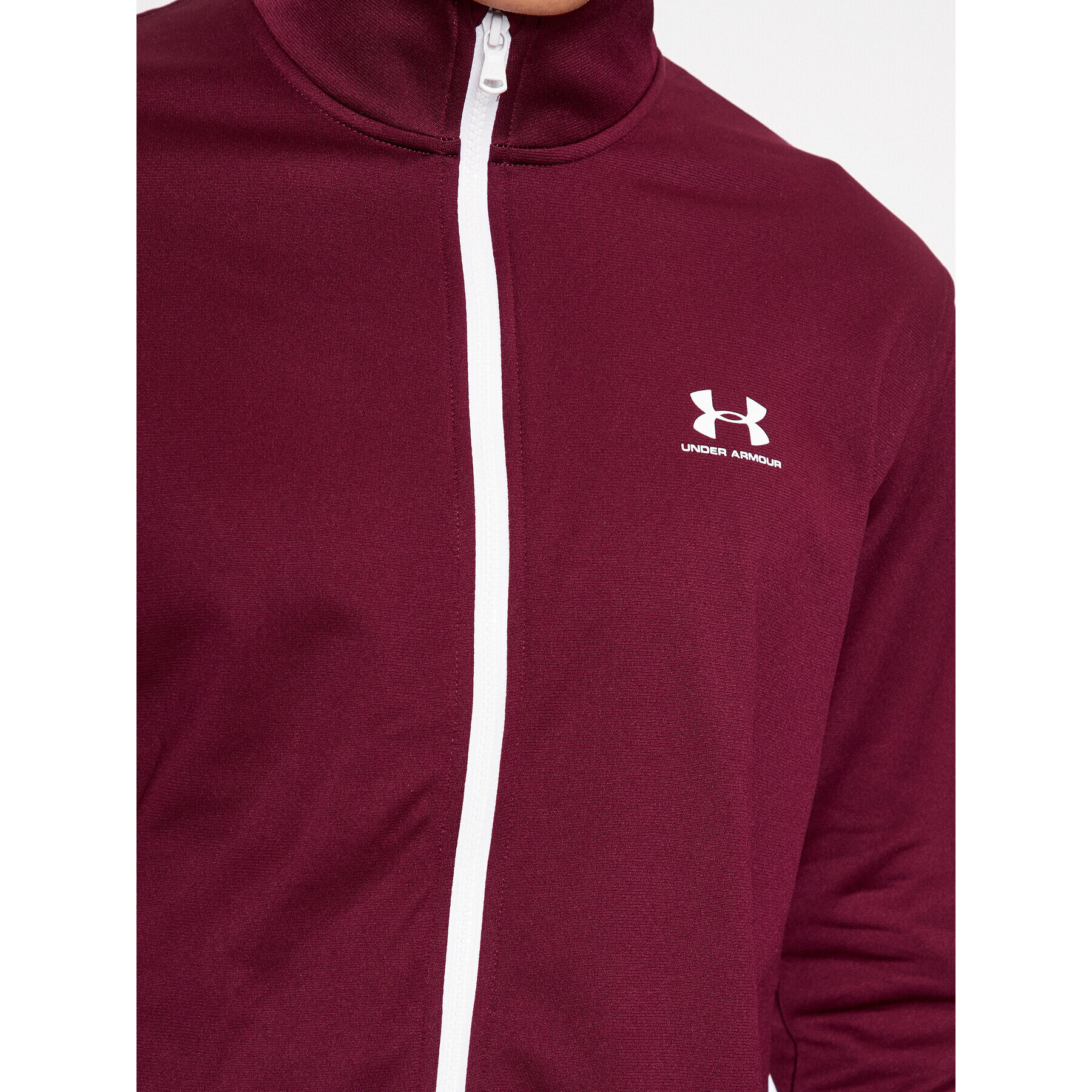 Under Armour Mikina Sportstyle Tricot Jacket 1329293 Bordó Loose Fit - Pepit.cz