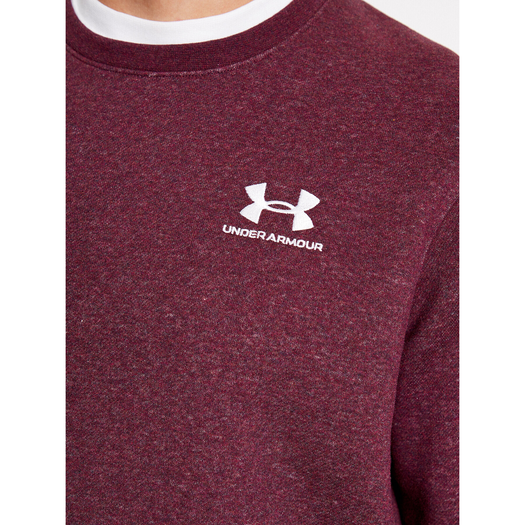 Under Armour Mikina Ua Essential Fleece Crew 1374250 Bordó Loose Fit - Pepit.cz